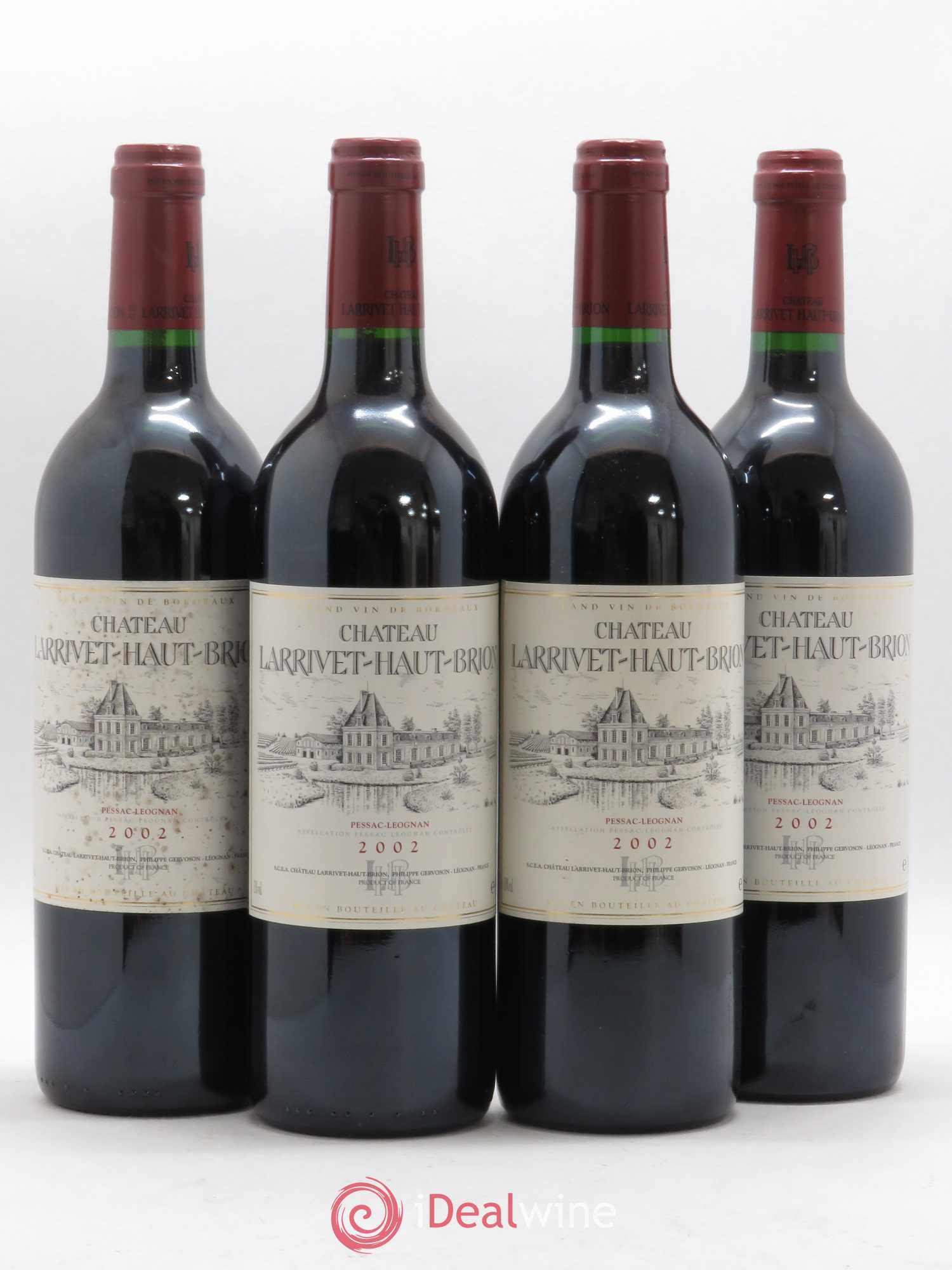 Château Larrivet Haut-Brion 2002 - Lot de 4 bouteilles - 0