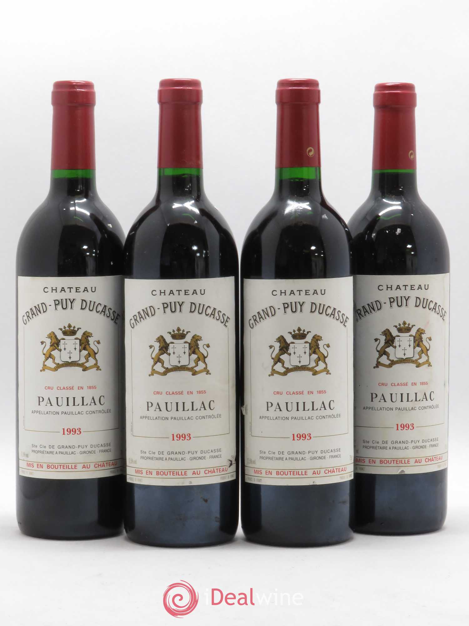 Château Grand Puy Ducasse 5ème Grand Cru Classé 1993 - Lot de 4 bouteilles - 0