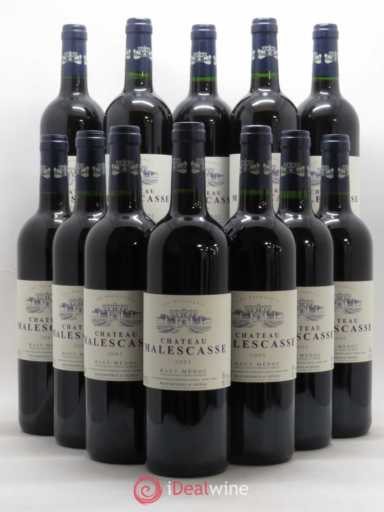 Château Malescasse Cru Bourgeois Exceptionnel 2005 - Lot de 12 bouteilles - 0