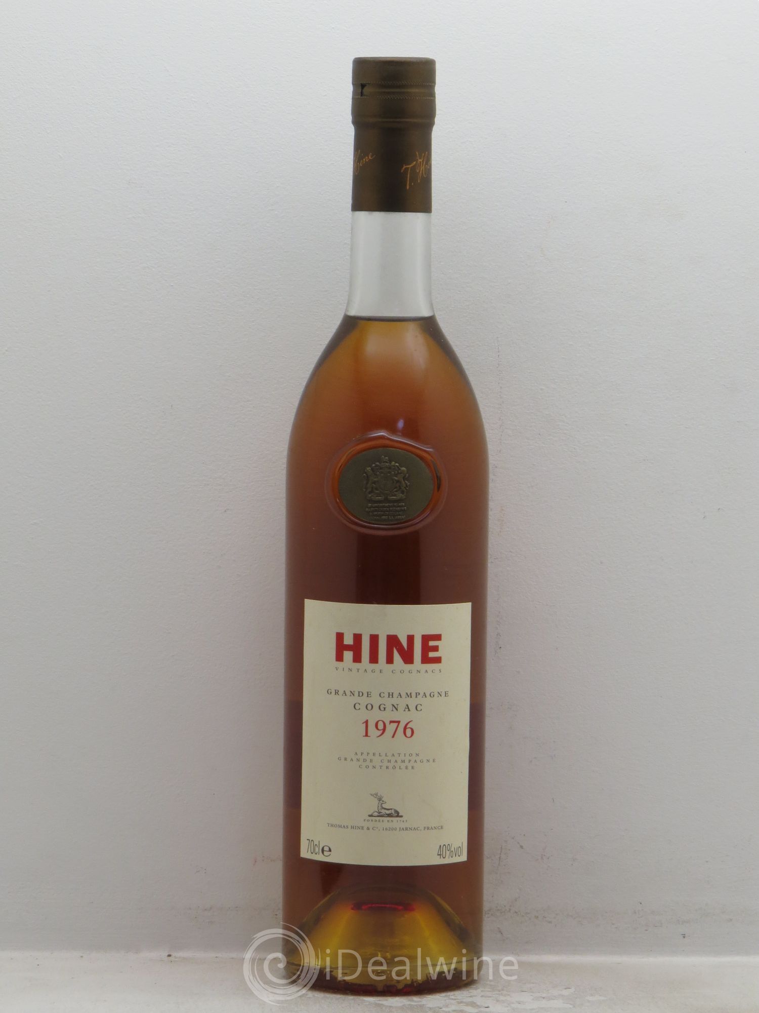 Cognac Grande Champagne Hine 1976 - Posten von 1 Flasche - 0