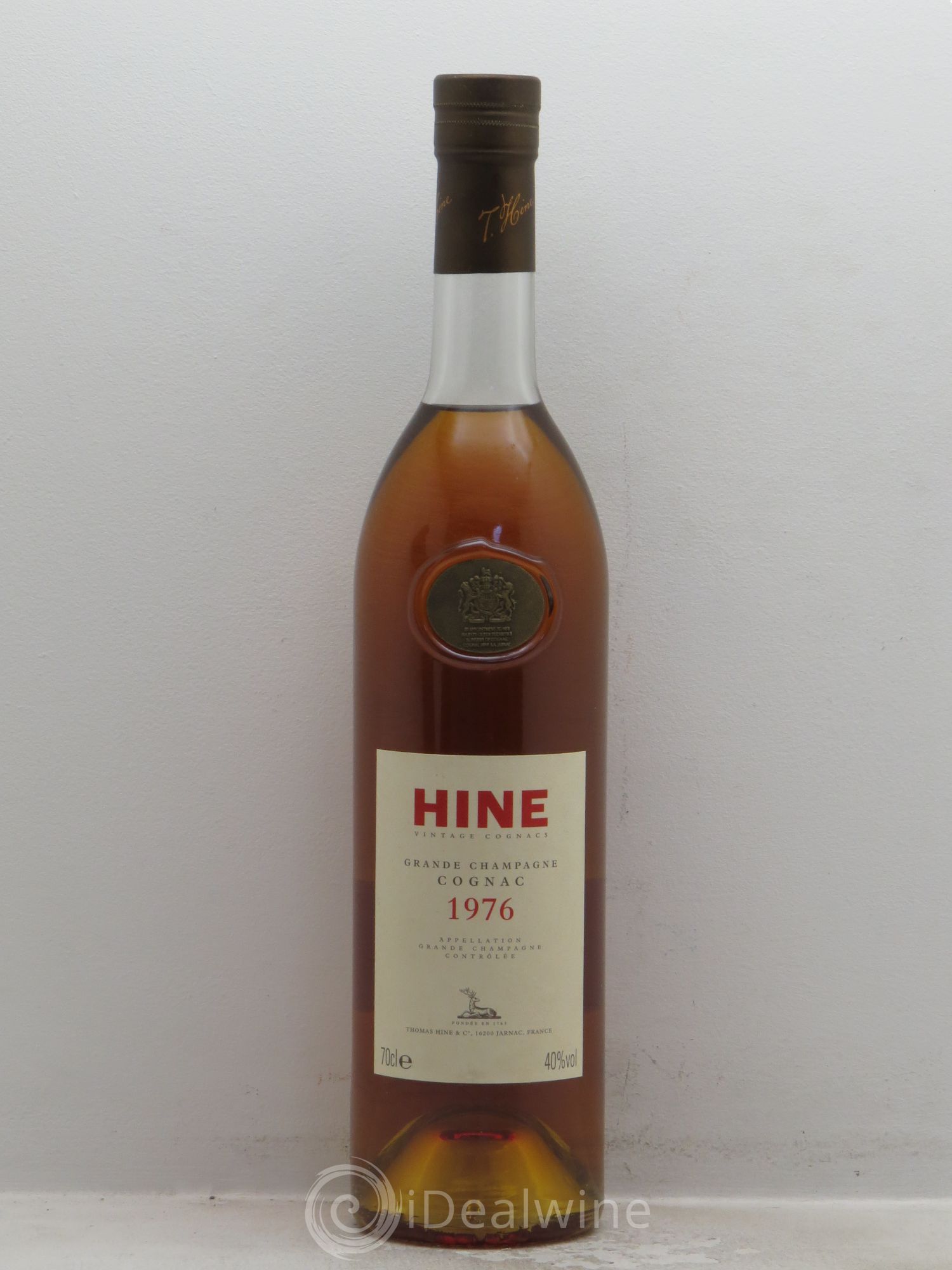 Cognac Grande Champagne Hine 1976 - Posten von 1 Flasche - 0