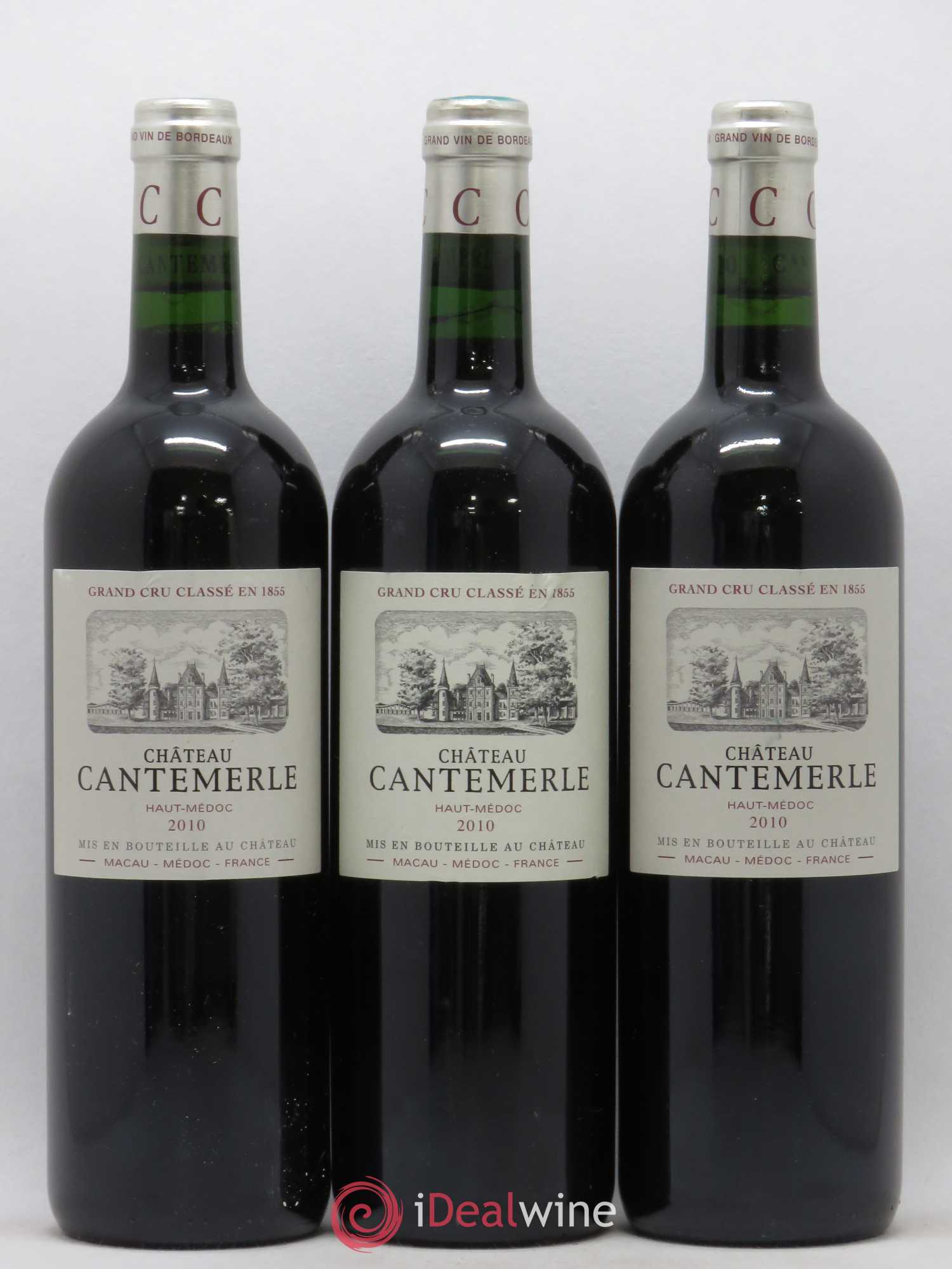 Château Cantemerle 5ème Grand Cru Classé 2010 - Lot de 3 bouteilles - 0