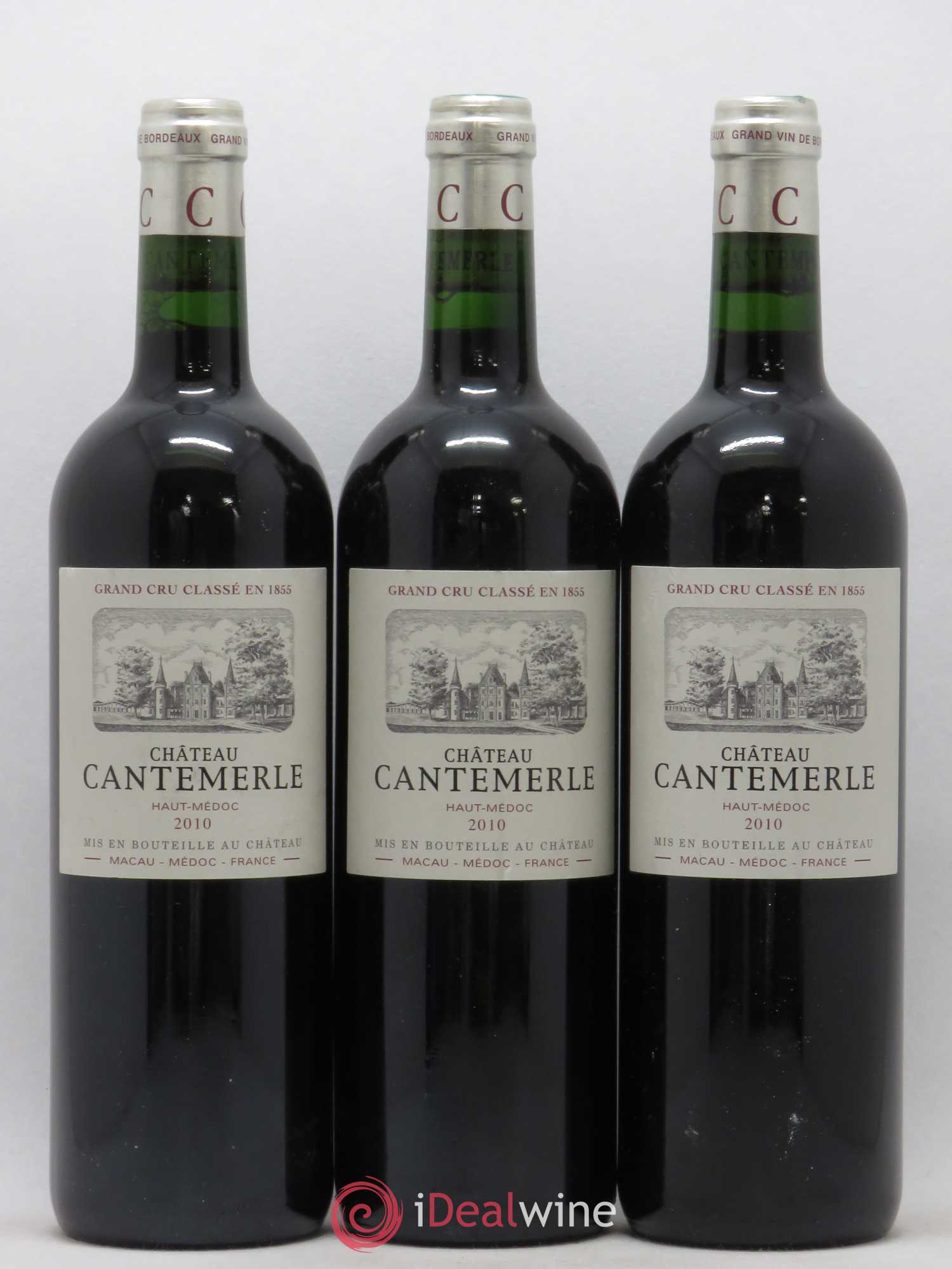 Château Cantemerle 5ème Grand Cru Classé 2010 - Lot de 3 bouteilles - 0