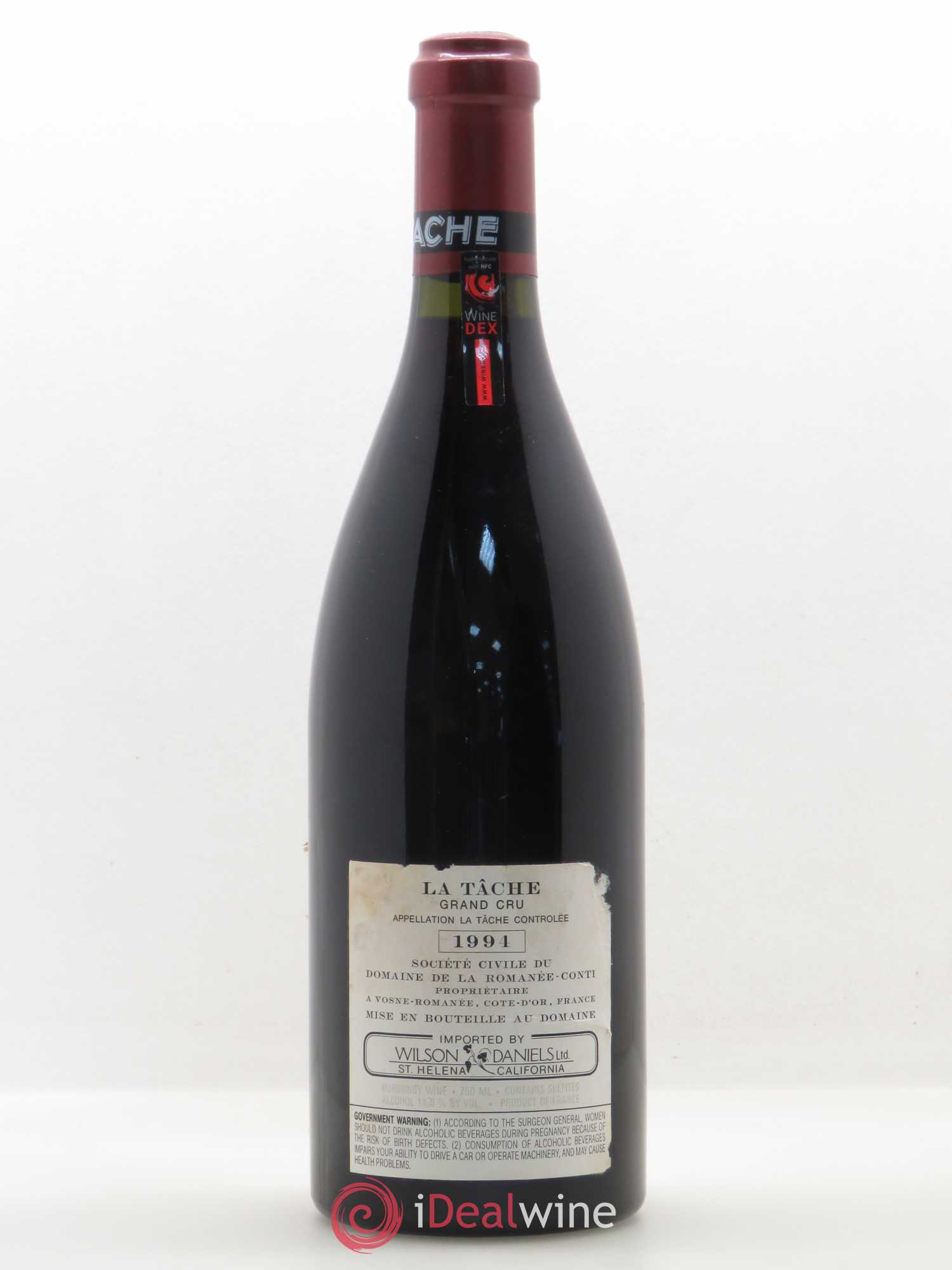 La Tâche Grand Cru Domaine de la Romanée-Conti 1994 - Lot de 1 bouteille - 1