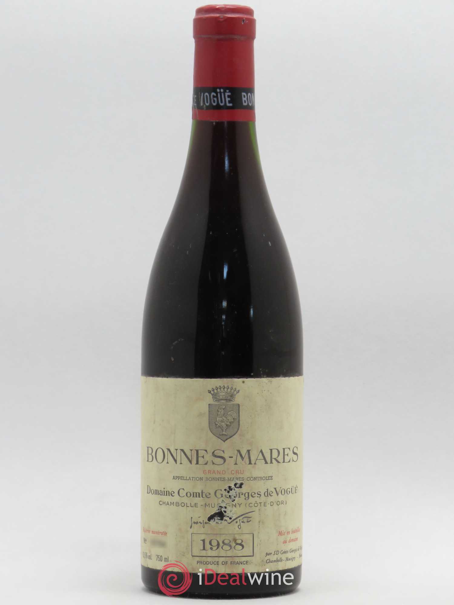 Bonnes-Mares Grand Cru Comte Georges de Vogüé 1988 - Lot de 1 bouteille - 0