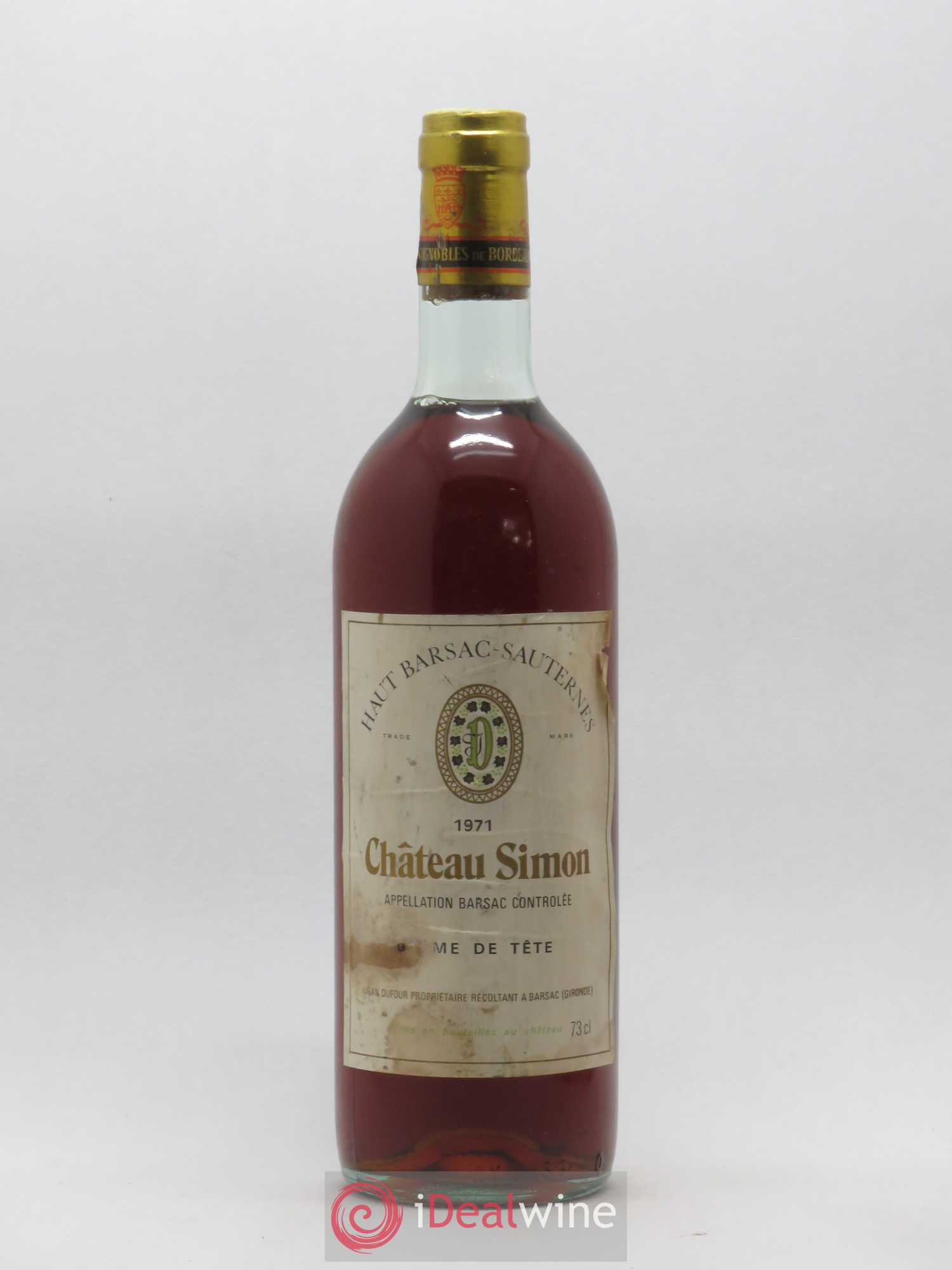 Château Simon Creme de Tete 1971 - Lotto di 1 bottiglia - 0
