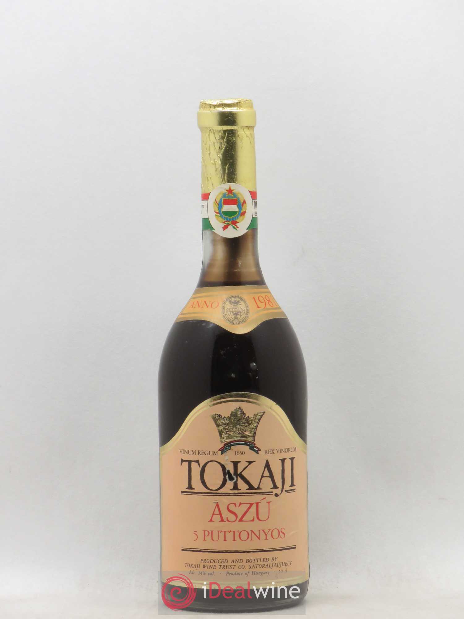 Tokaji Aszu 5 Puttonyos Satoraljaujhely 50cl 1981 - Posten von 1 Flasche - 0