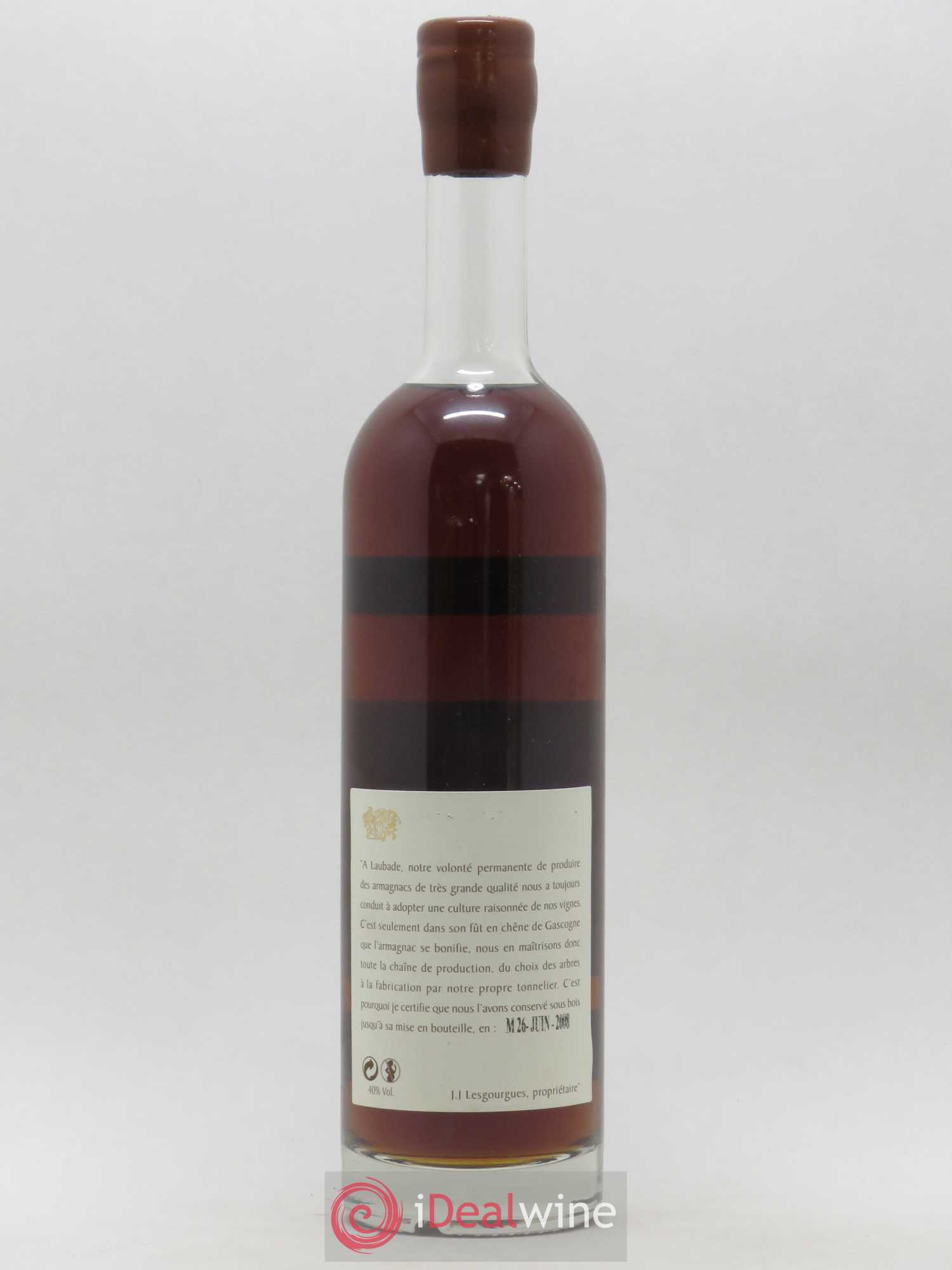 Armagnac Laubade 50 cL 1961 - Posten von 1 Flasche - 2