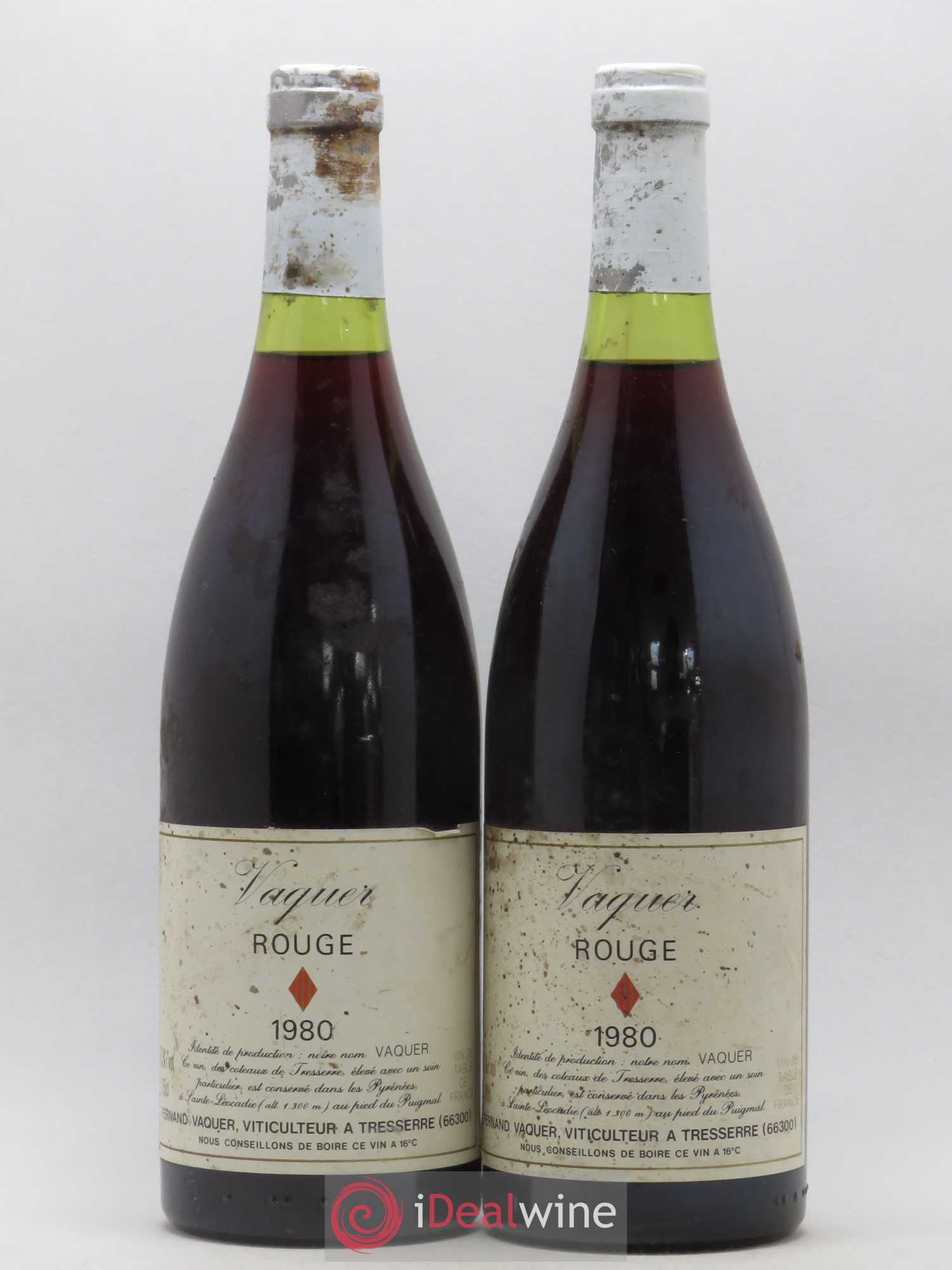 Languedoc Vin de Table Vaquer 1980 - Lot de 2 bouteilles - 0
