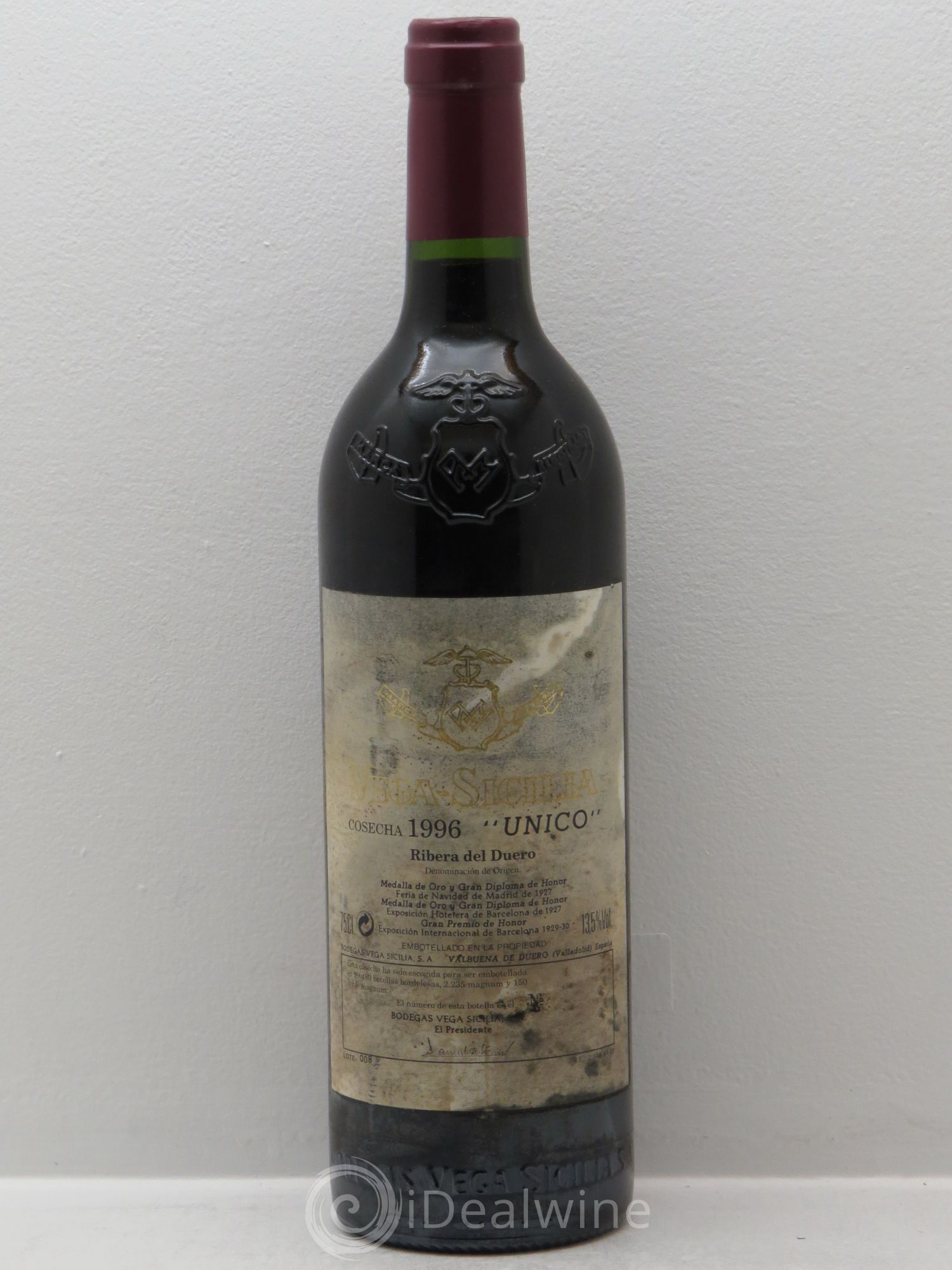 Ribera Del Duero DO Vega Sicilia Unico Famille Alvarez 1996 - Lot de 1 bouteille - 0