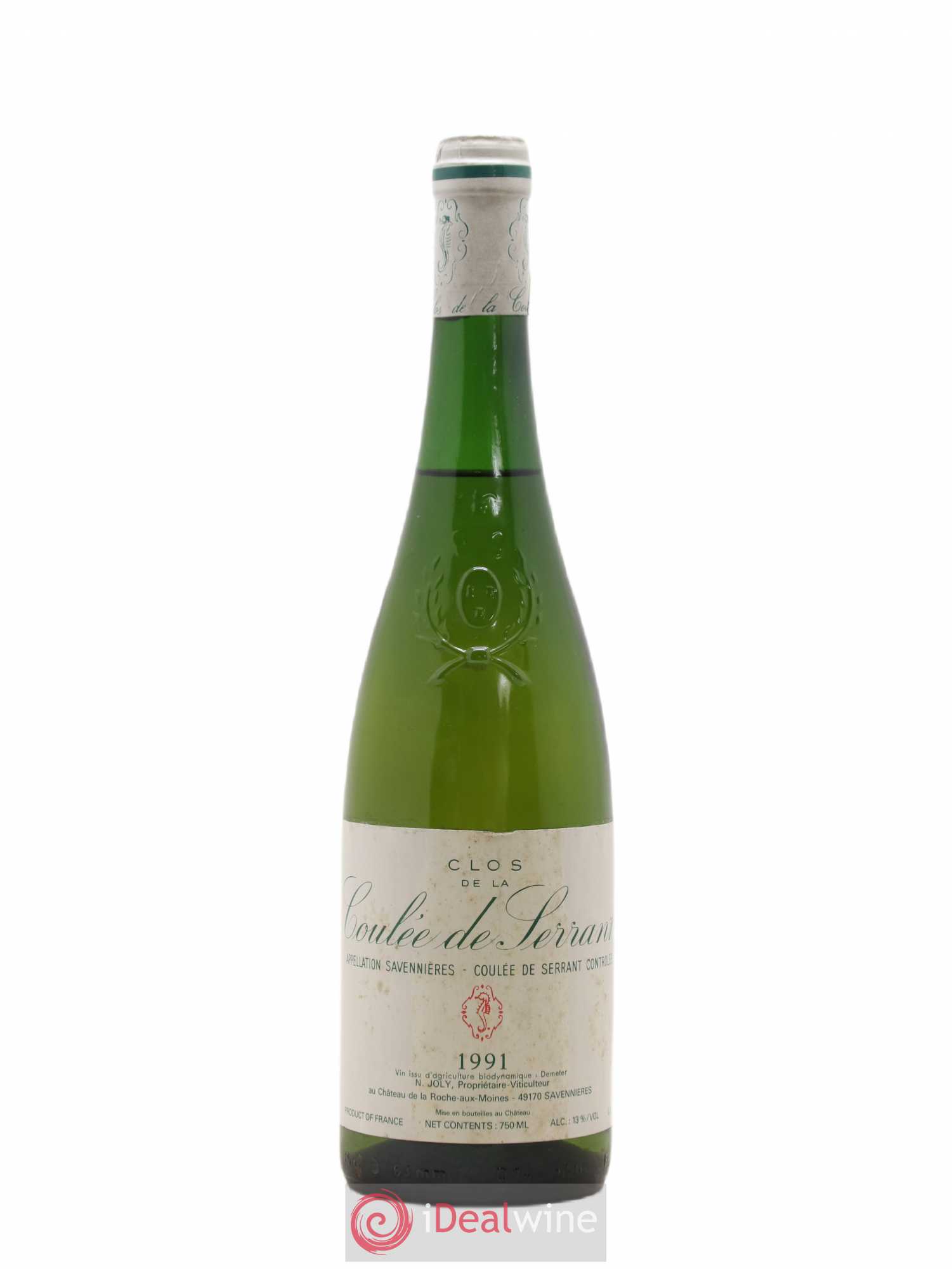Savennières Clos de la Coulée de Serrant Vignobles de la Coulée de Serrant - Nicolas Joly 1991 - Lot de 1 bouteille - 0