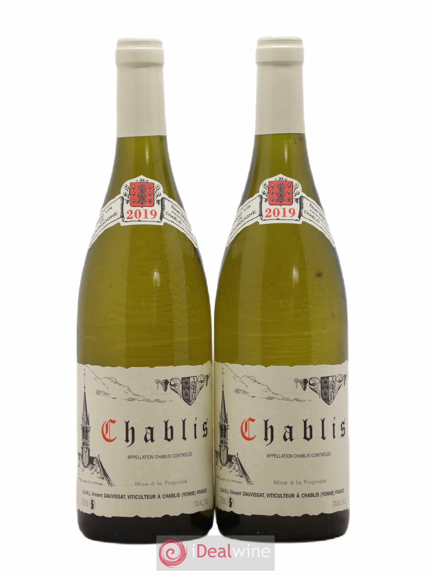 Chablis Vincent Dauvissat (Domaine) 2019 - Lot de 2 bouteilles - 0