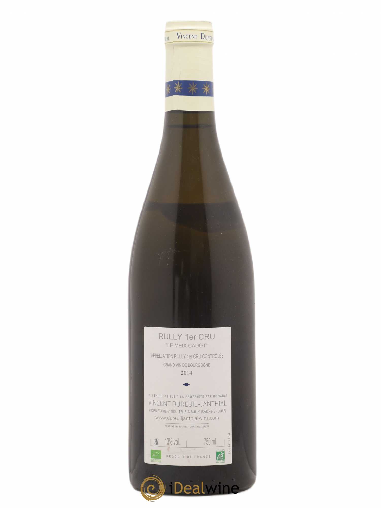 Rully 1er Cru Le Meix Cadot Vieilles Vignes Vincent Dureuil-Janthial 2014 - Posten von 1 Flasche - 1