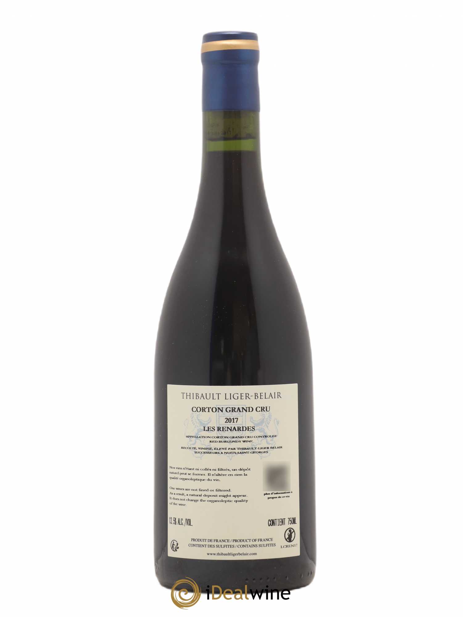 Corton Grand Cru Les Renardes Thibault Liger-Belair 2017 - Lot de 1 bouteille - 1