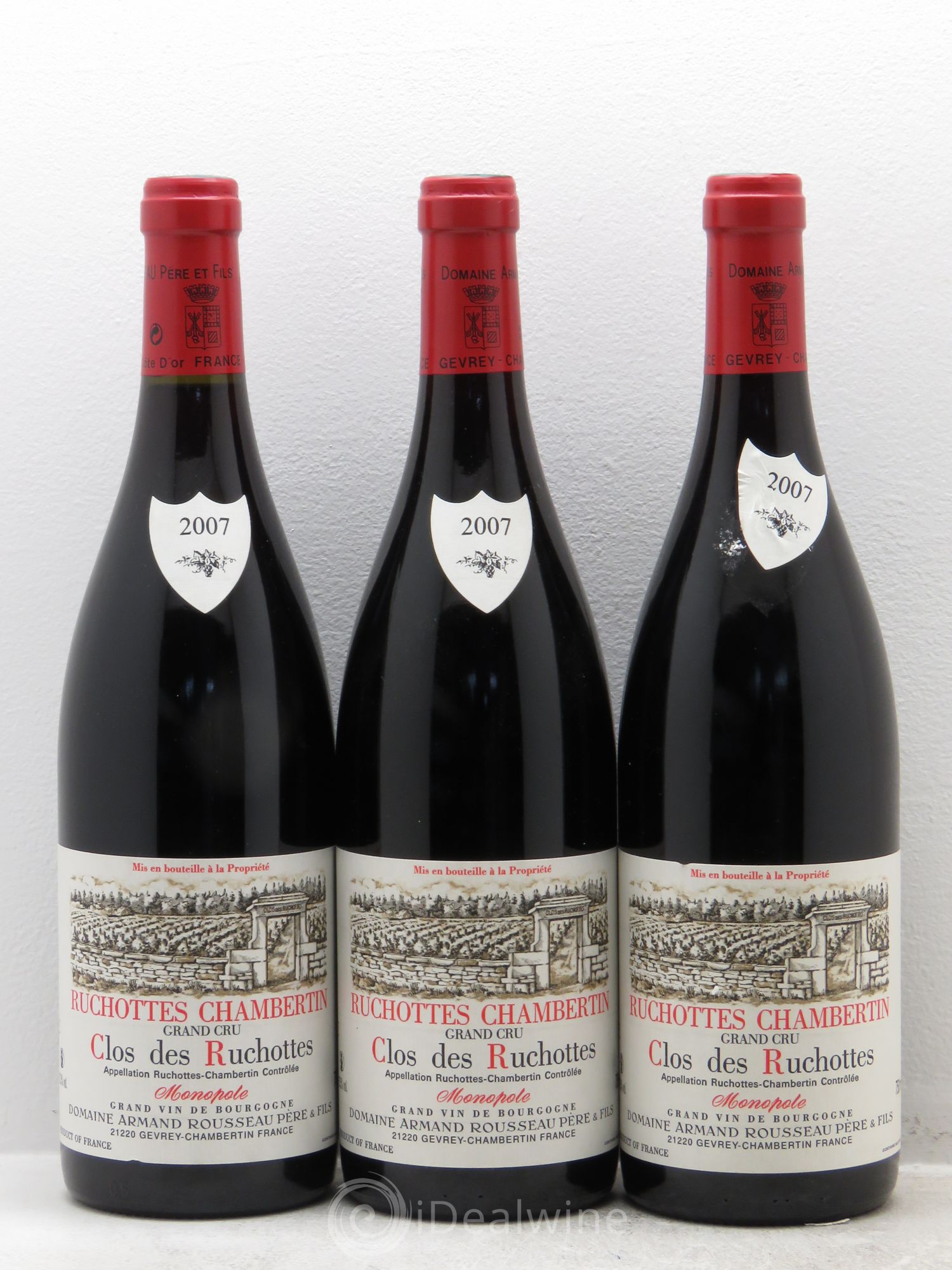 Ruchottes-Chambertin Grand Cru Clos des Ruchottes Armand Rousseau (Domaine) 2007 - Posten von 3 Flaschen - 0