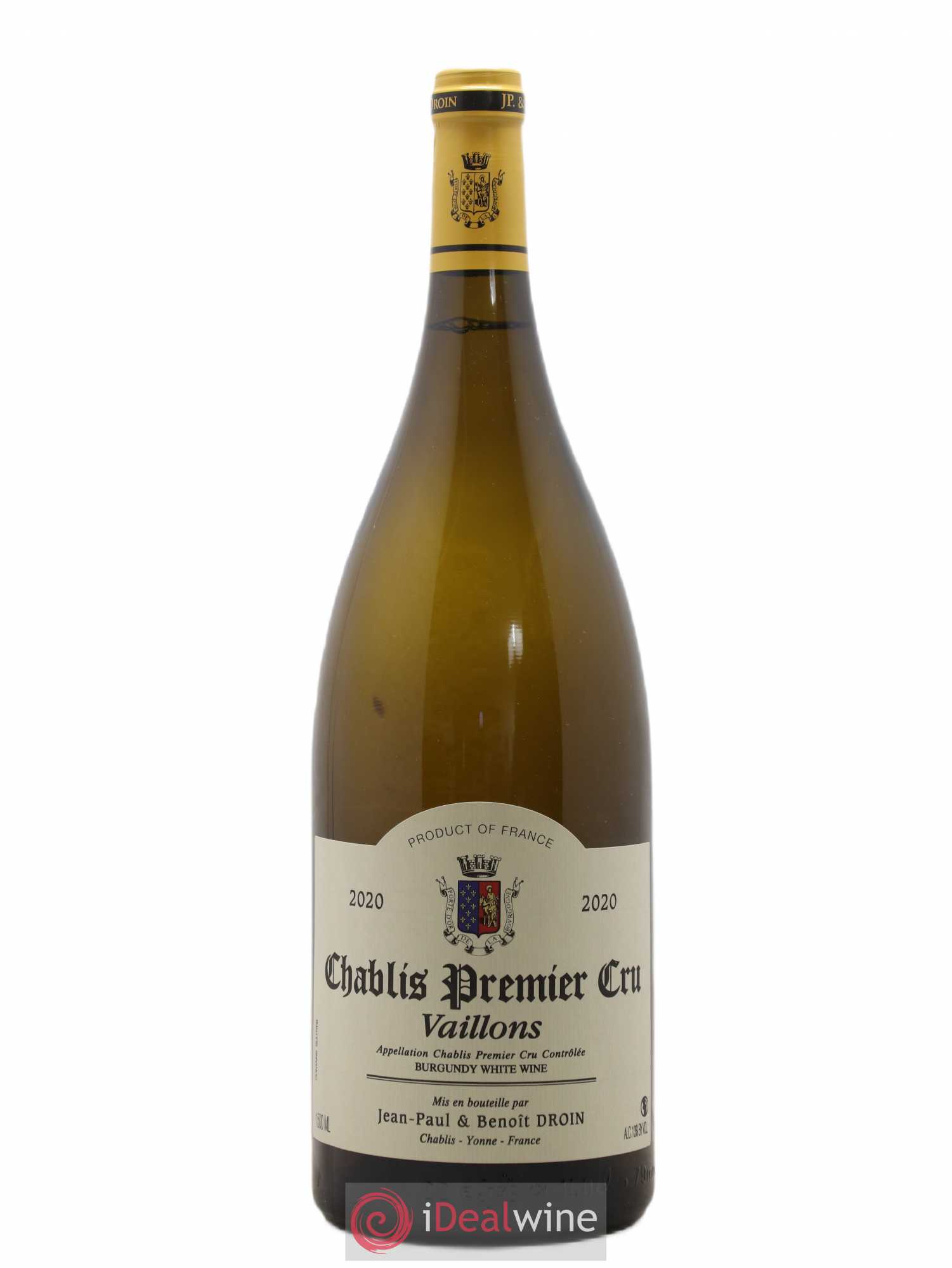 Chablis 1er Cru Vaillons Jean-Paul & Benoît Droin (Domaine) 2020 - Lot de 1 magnum - 0