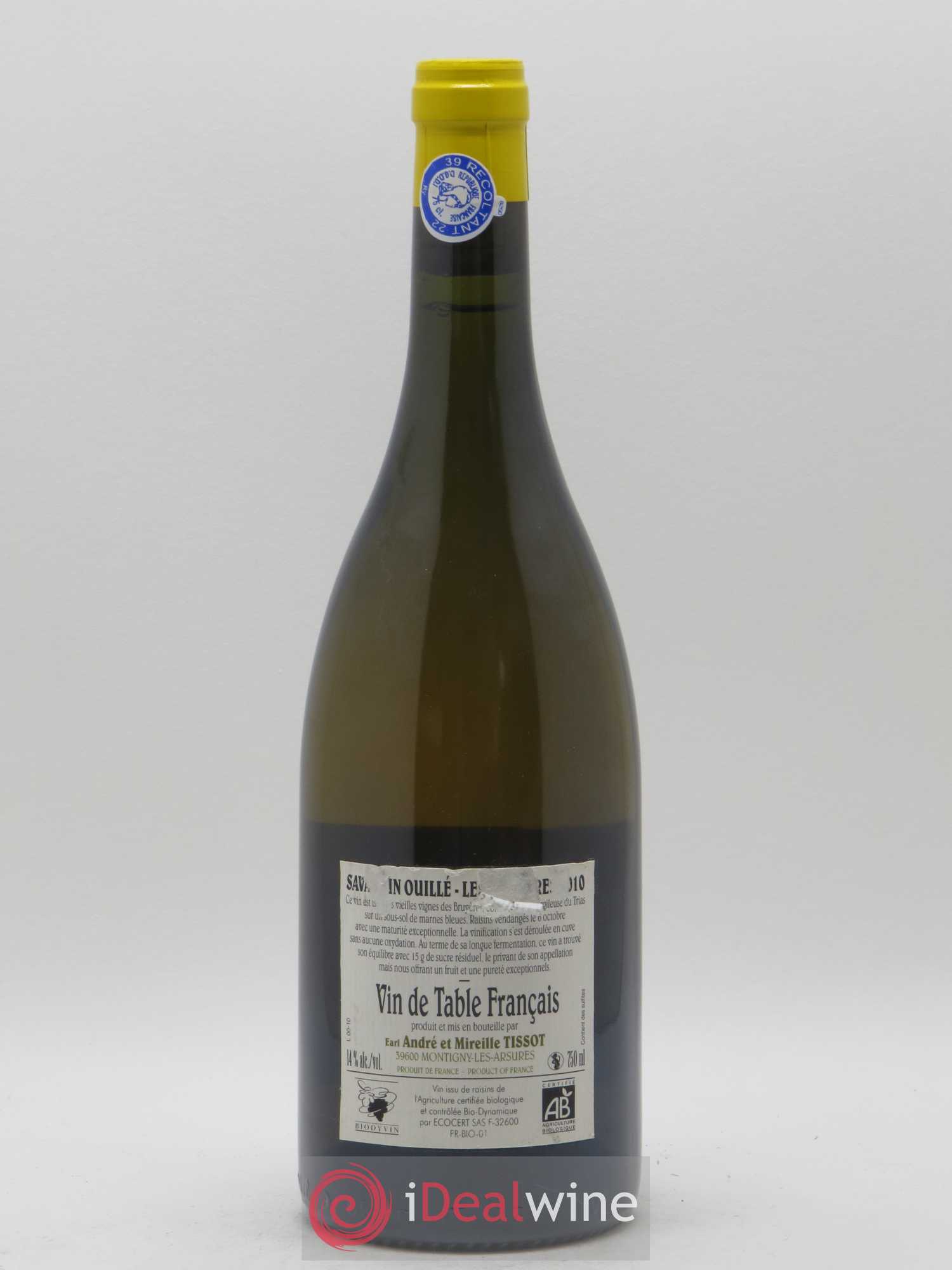 Vin de France Savagnin Les Bruyères Bénédicte et Stéphane Tissot 2010 - Posten von 1 Flasche - 1