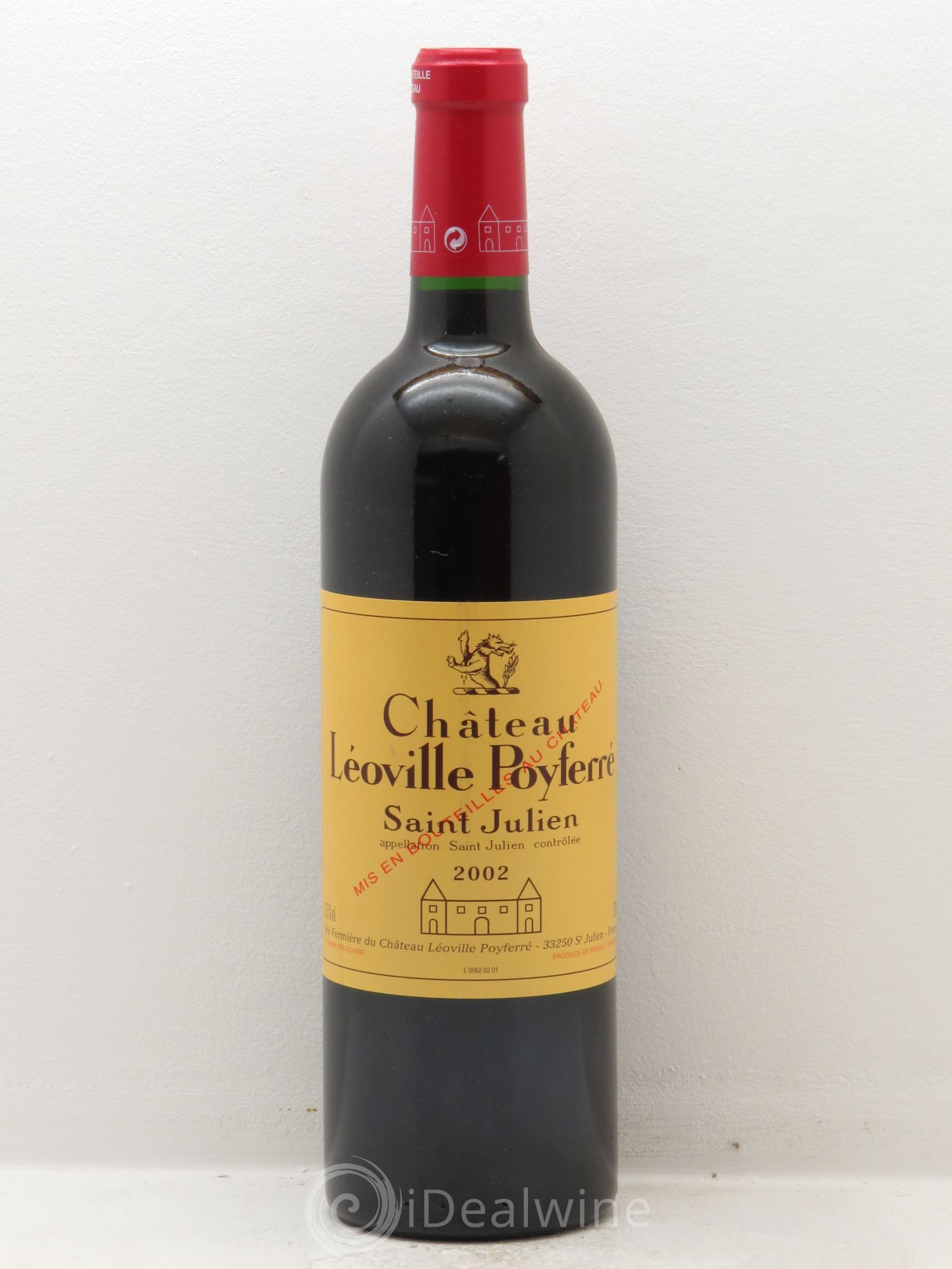 Château Léoville Poyferré 2ème Grand Cru Classé 2002 - Lot de 1 bouteille - 0