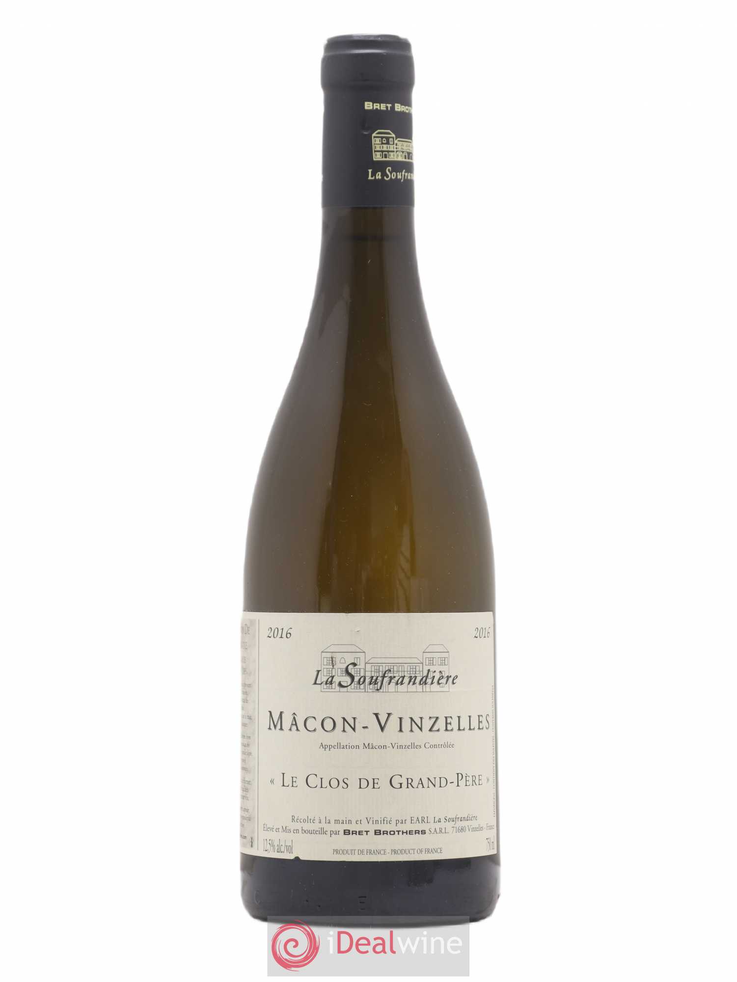 Mâcon-Vinzelles Le Clos de Grand-Père La Soufrandière - Bret Brothers 2016 - Lot de 1 bouteille - 0