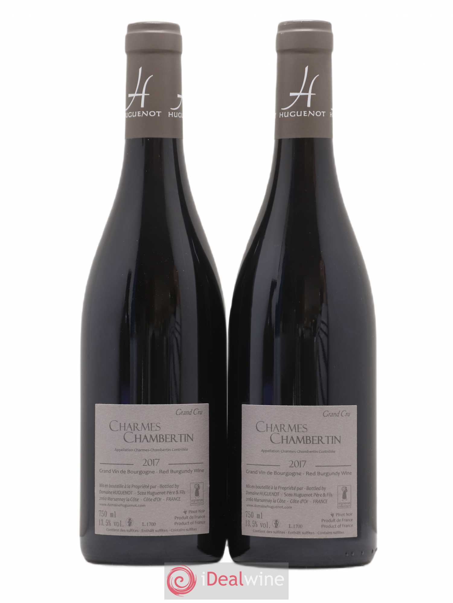 Charmes-Chambertin Grand Cru Domaine Huguenot 2017 - Lot de 2 bouteilles - 1