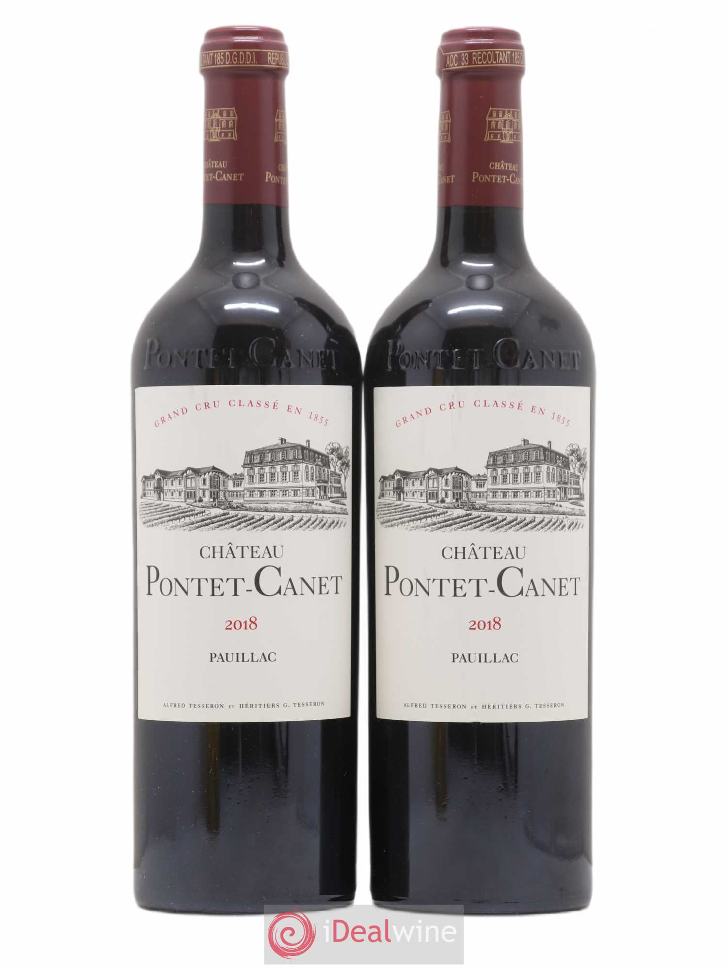 Château Pontet Canet 5ème Grand Cru Classé 2018 - Lot de 2 bouteilles - 0