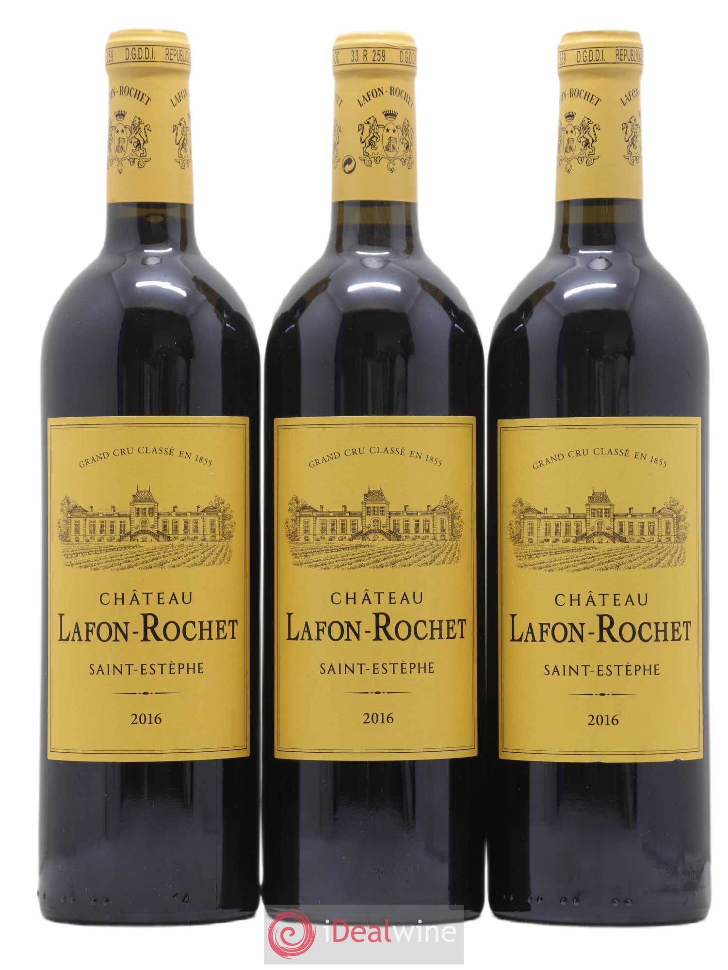 Château Lafon Rochet 4ème Grand Cru Classé 2016 - Lot de 3 bouteilles - 0
