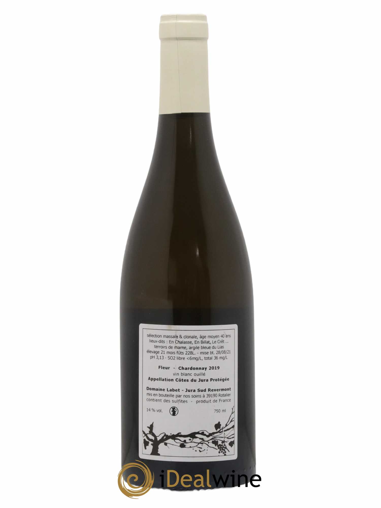 Côtes du Jura Chardonnay Fleur Romain - Julien  - Charline Labet 2019 - Lot de 1 bouteille - 1