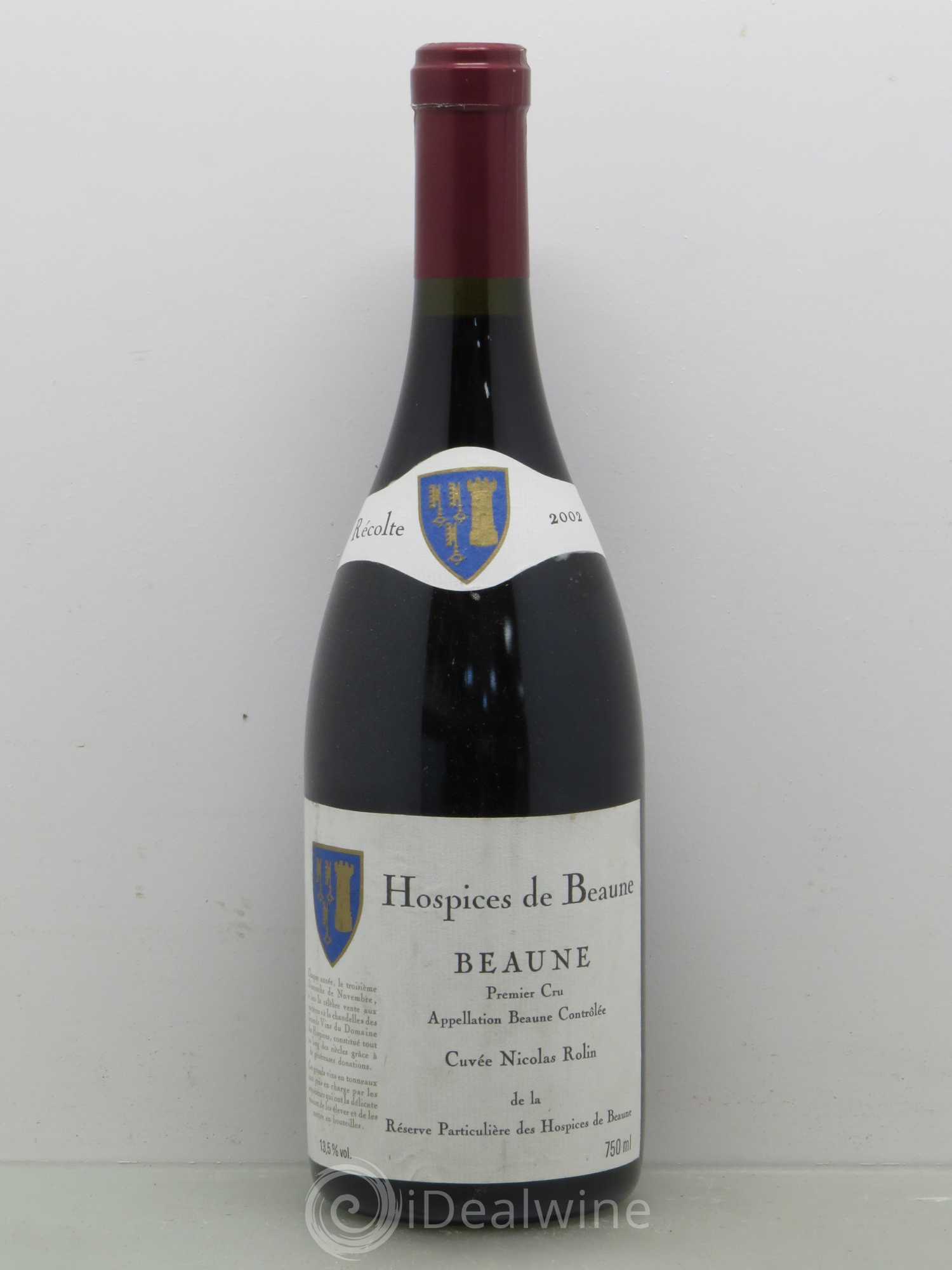 Beaune 1er Cru Cuvee Nicolas Rolin Hospices De 2002 - Lot de 1 bouteille - 0