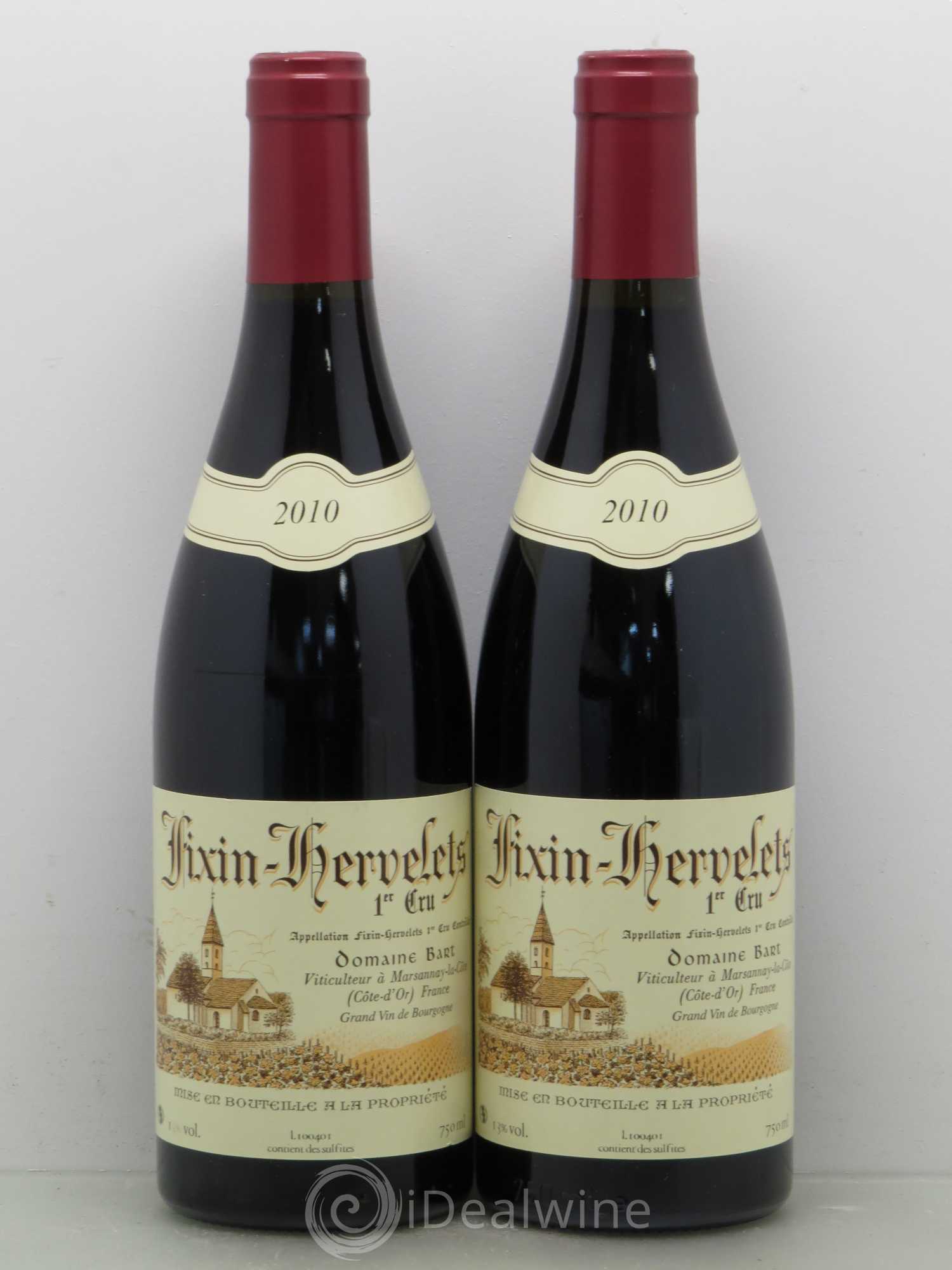 Fixin 1er Cru Les Hervelets Bart 2010 - Lot de 2 bouteilles - 0