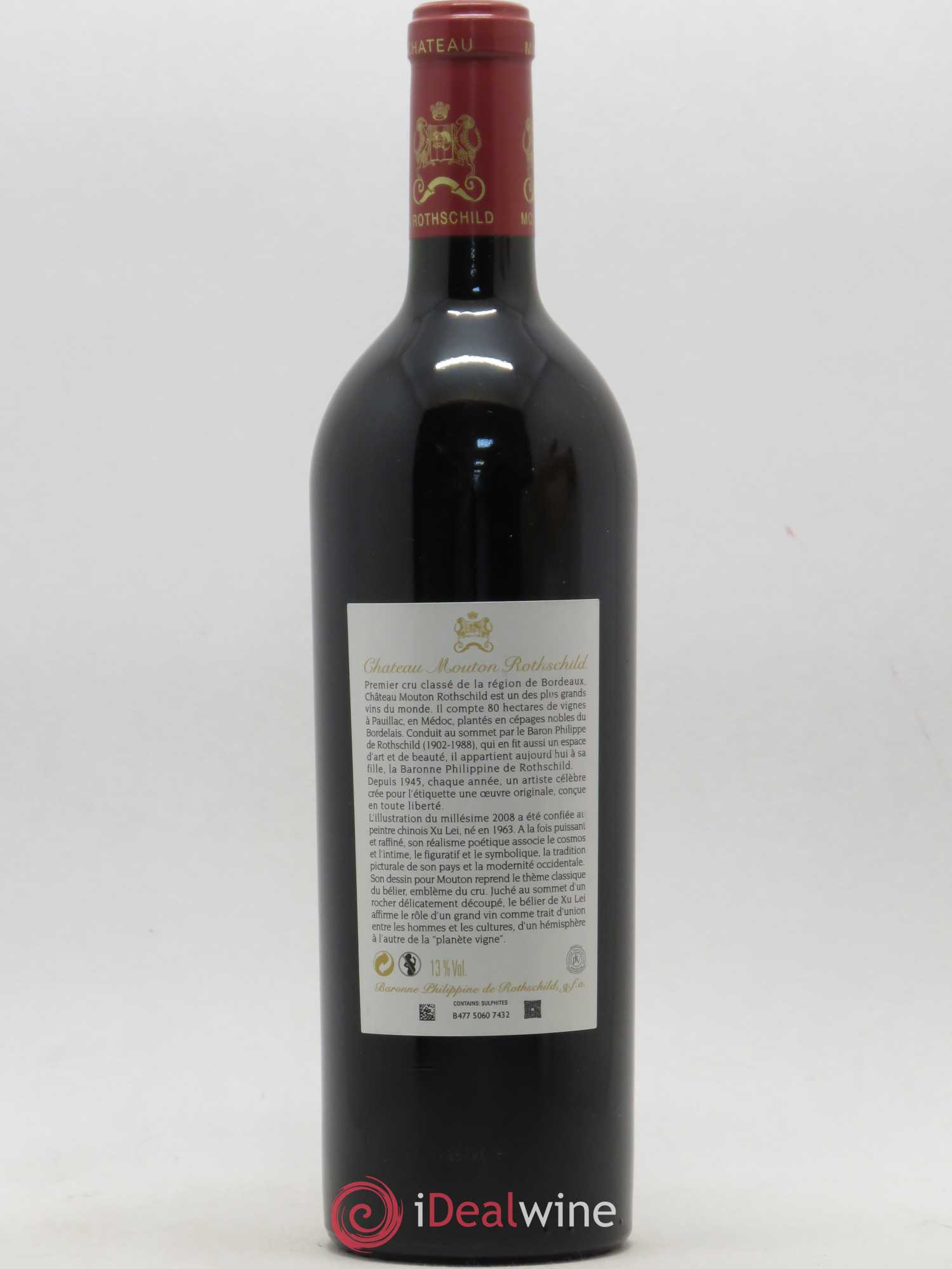 Château Mouton Rothschild 1er Grand Cru Classé 2008 - Lot de 1 bouteille - 1