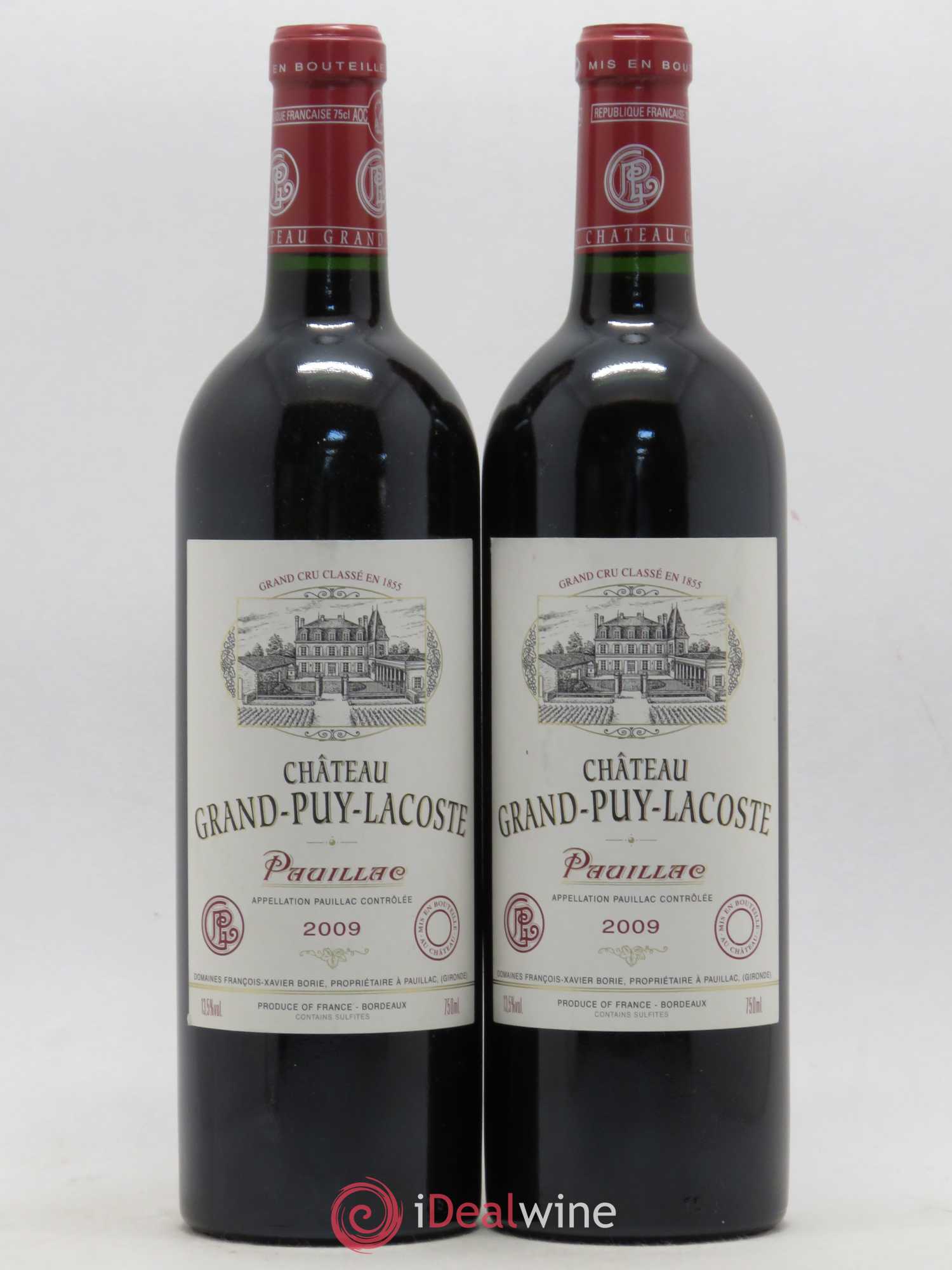 Château Grand Puy Lacoste 5ème Grand Cru Classé 2009 - Lot de 2 bouteilles - 0