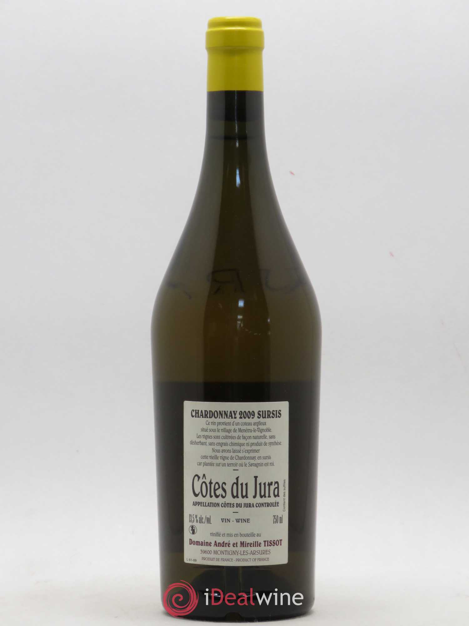 Côtes du Jura Sursis Bénédicte et Stéphane Tissot 2009 - Lot de 1 bouteille - 1