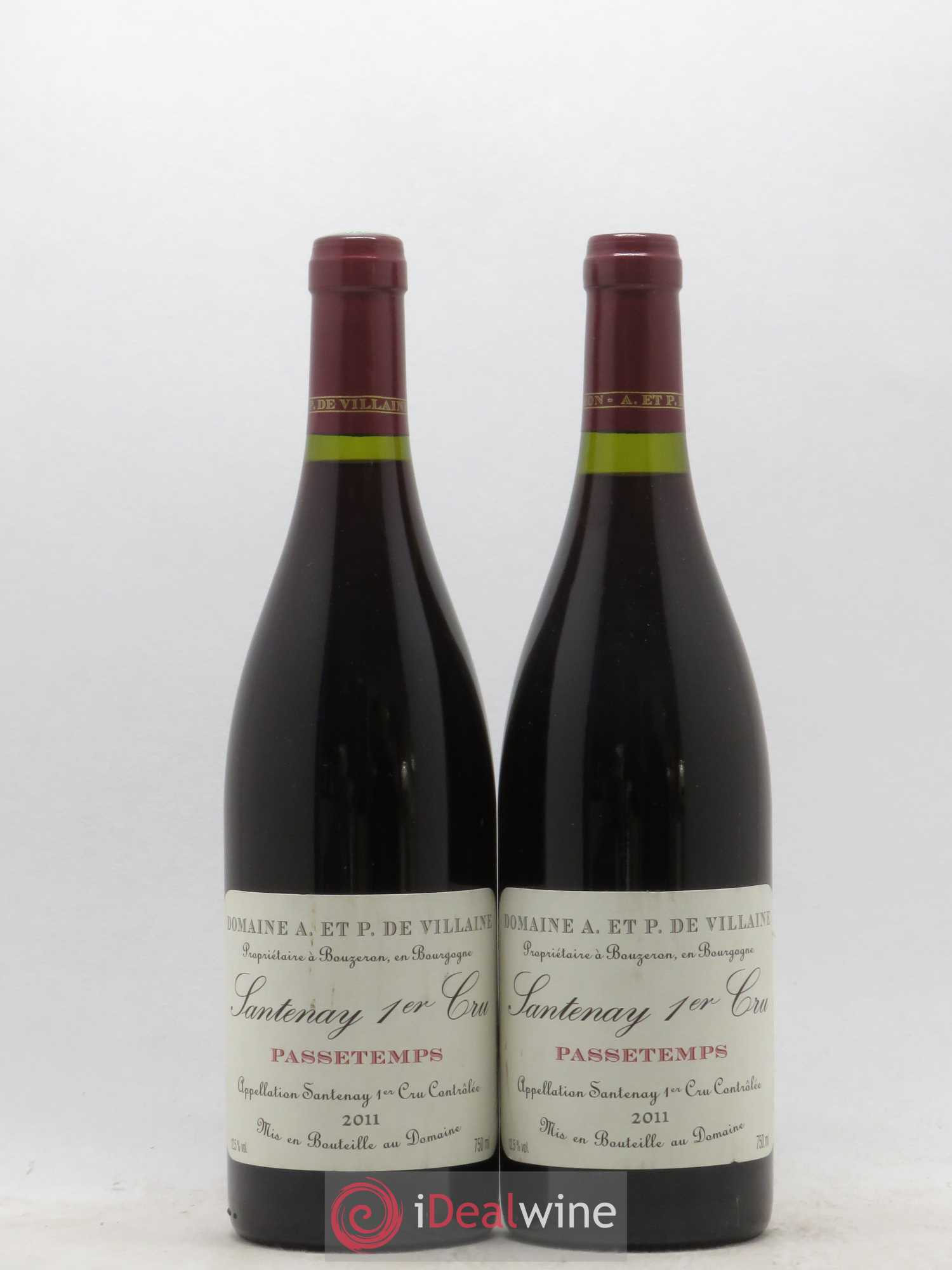 Santenay 1er Cru Passetemps Domaine de Villaine 2011 - Lot de 2 bouteilles - 0