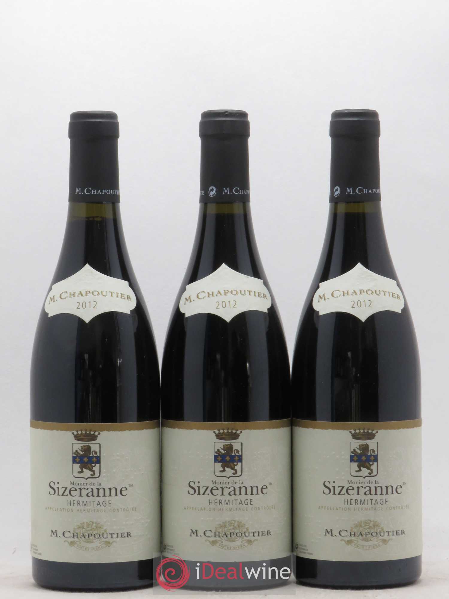 Hermitage Monier de La Sizeranne Chapoutier 2012 - Lot de 3 bouteilles - 0