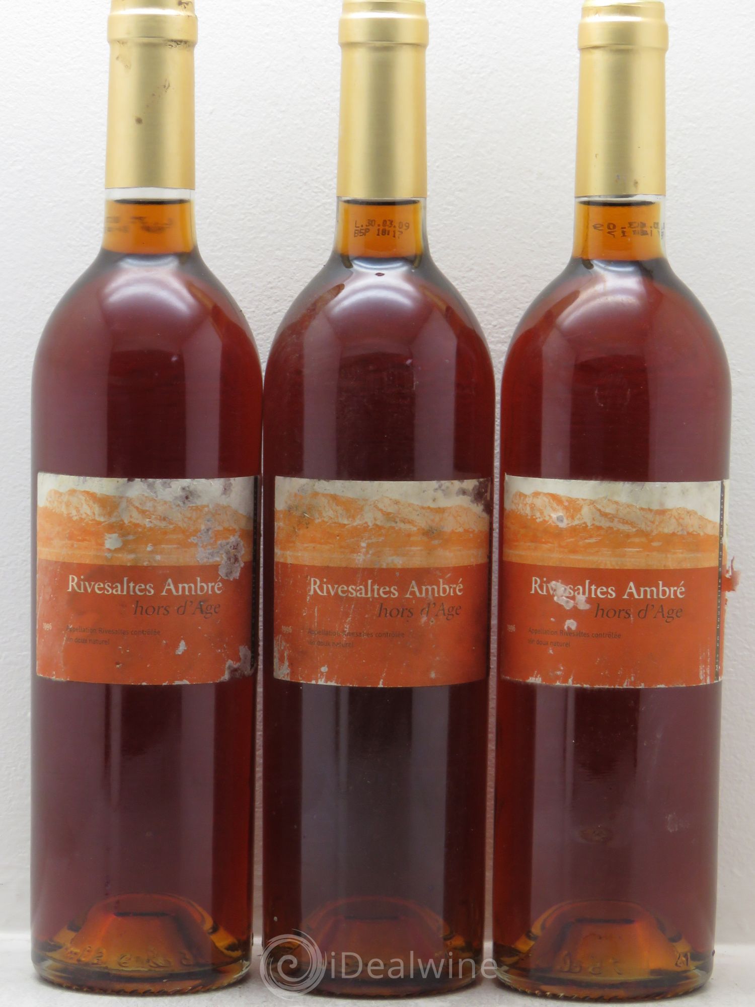 Rivesaltes SCV Vingrau Hors d'Age 1996 - Lotto di 3 bottiglie - 0