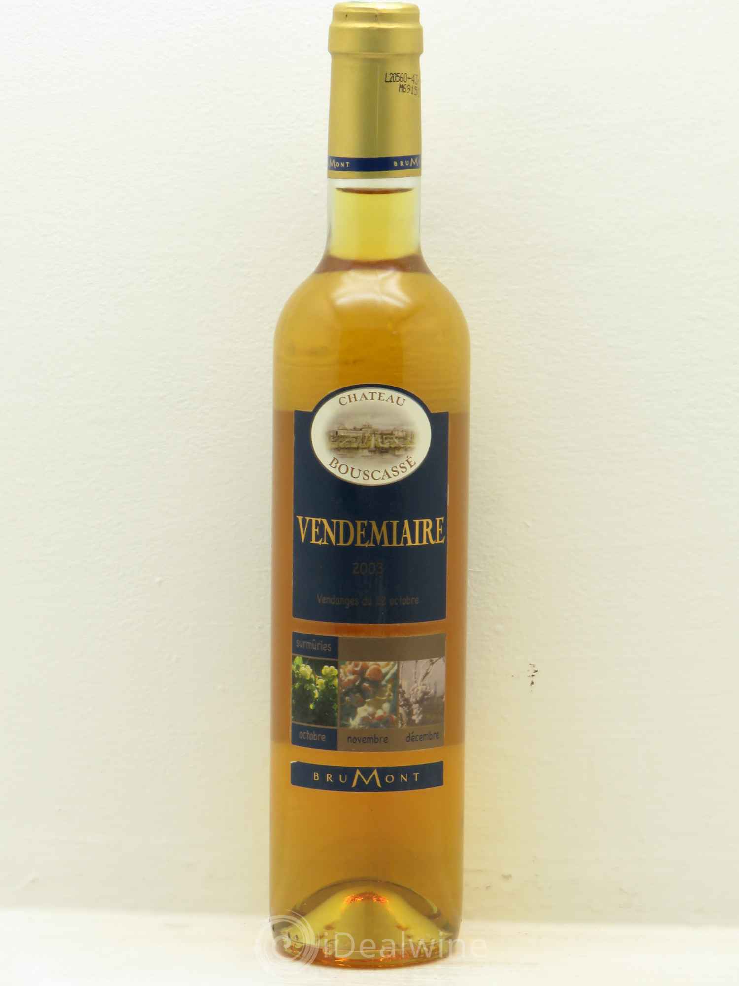 Pacherenc du Vic-Bilh Château Bouscassé Vendemiaire Alain Brumont (senza prezzo di riserva) 2003 - Lotto di 1 bottiglia - 0
