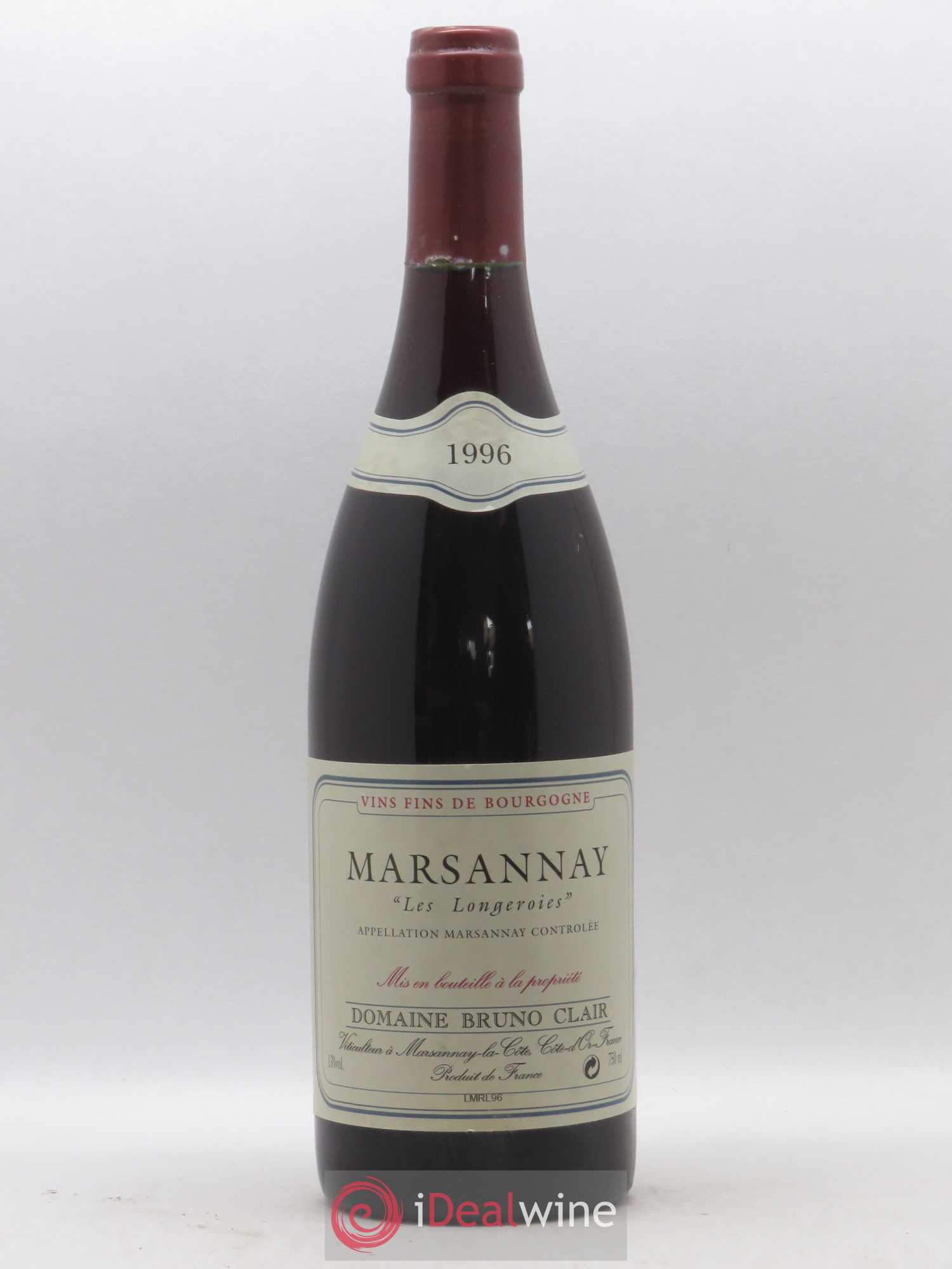 Marsannay Les Longeroies Bruno Clair (Domaine) 1996 - Lot de 1 bouteille - 0