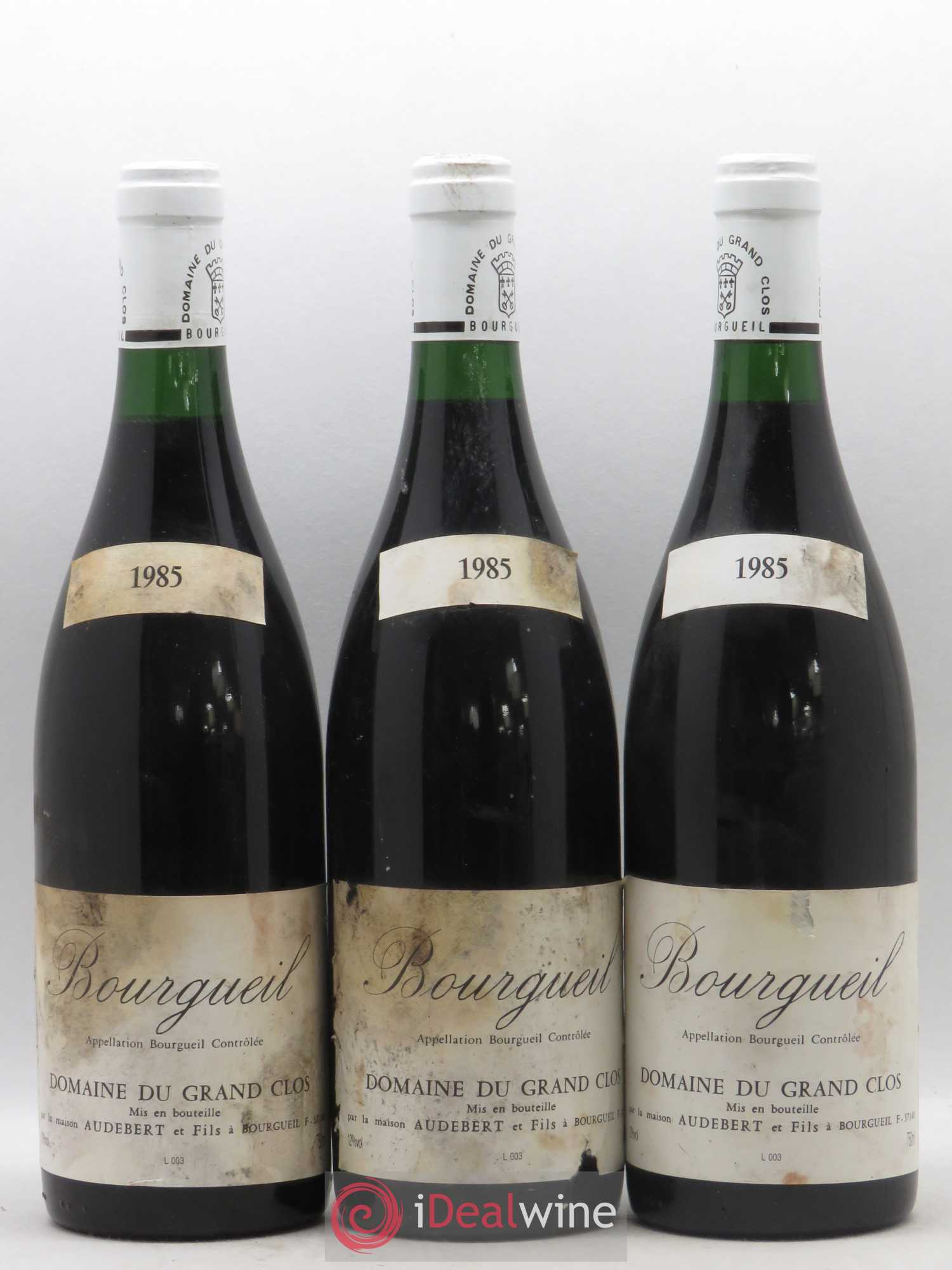 Bourgueil Domaine Du Grand Clos Audebert 1985 - Posten von 3 Flaschen - 0