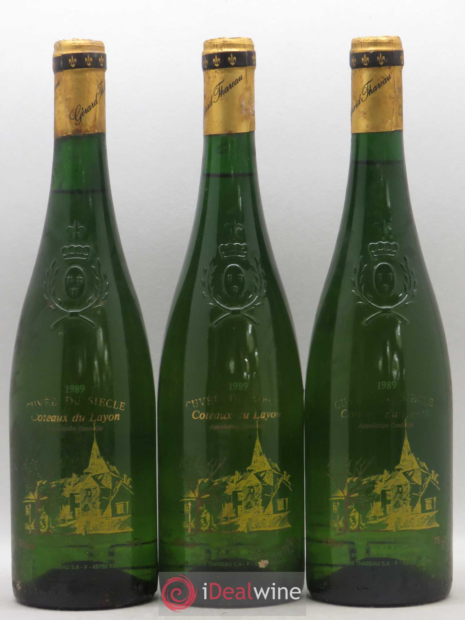 Coteaux du Layon Cuvee Du Siecle Gerard Thareau (sans prix de réserve) 1989 - Lotto di 3 bottiglie - 0
