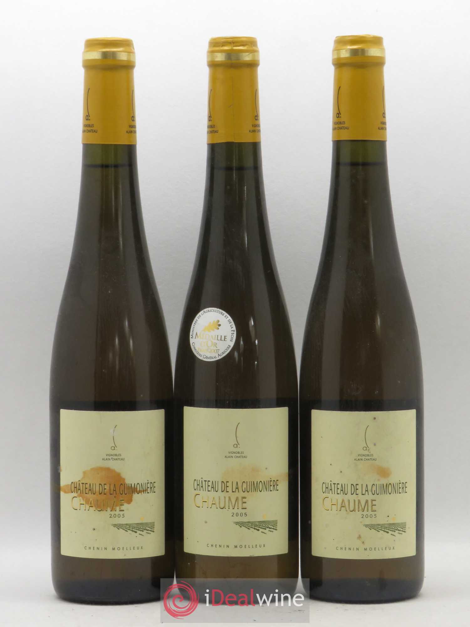 Chaume Chateau de La Guimoniere 50cl 2005 - Lotto di 3 bottiglie - 0