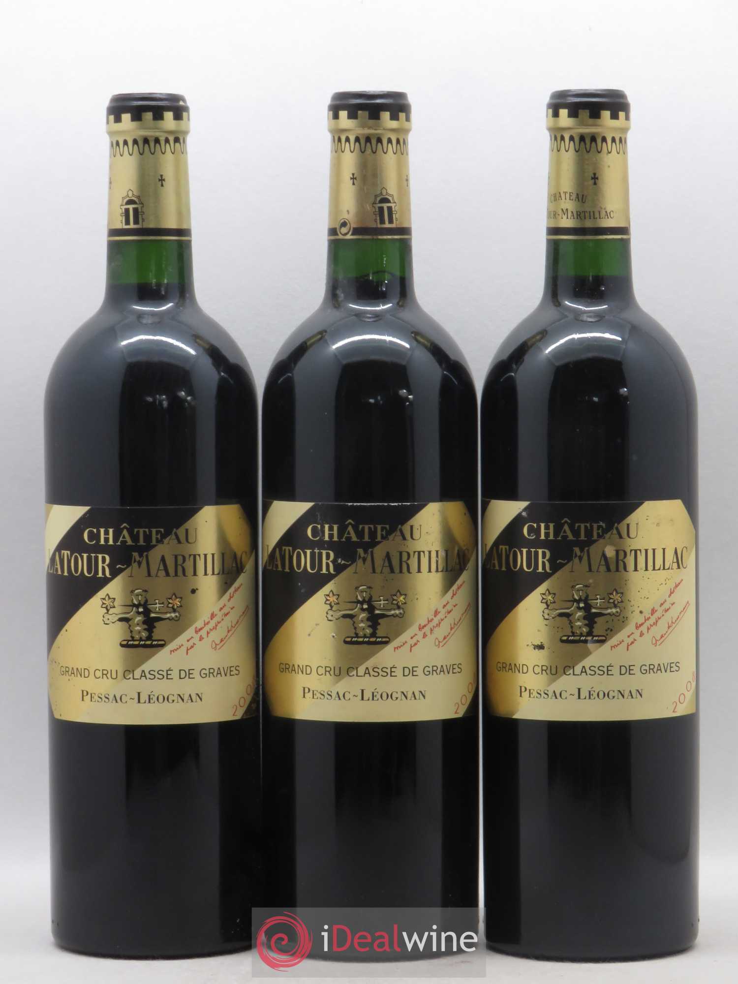 Château Latour-Martillac Cru Classé de Graves 2008 - Lot de 3 bouteilles - 0
