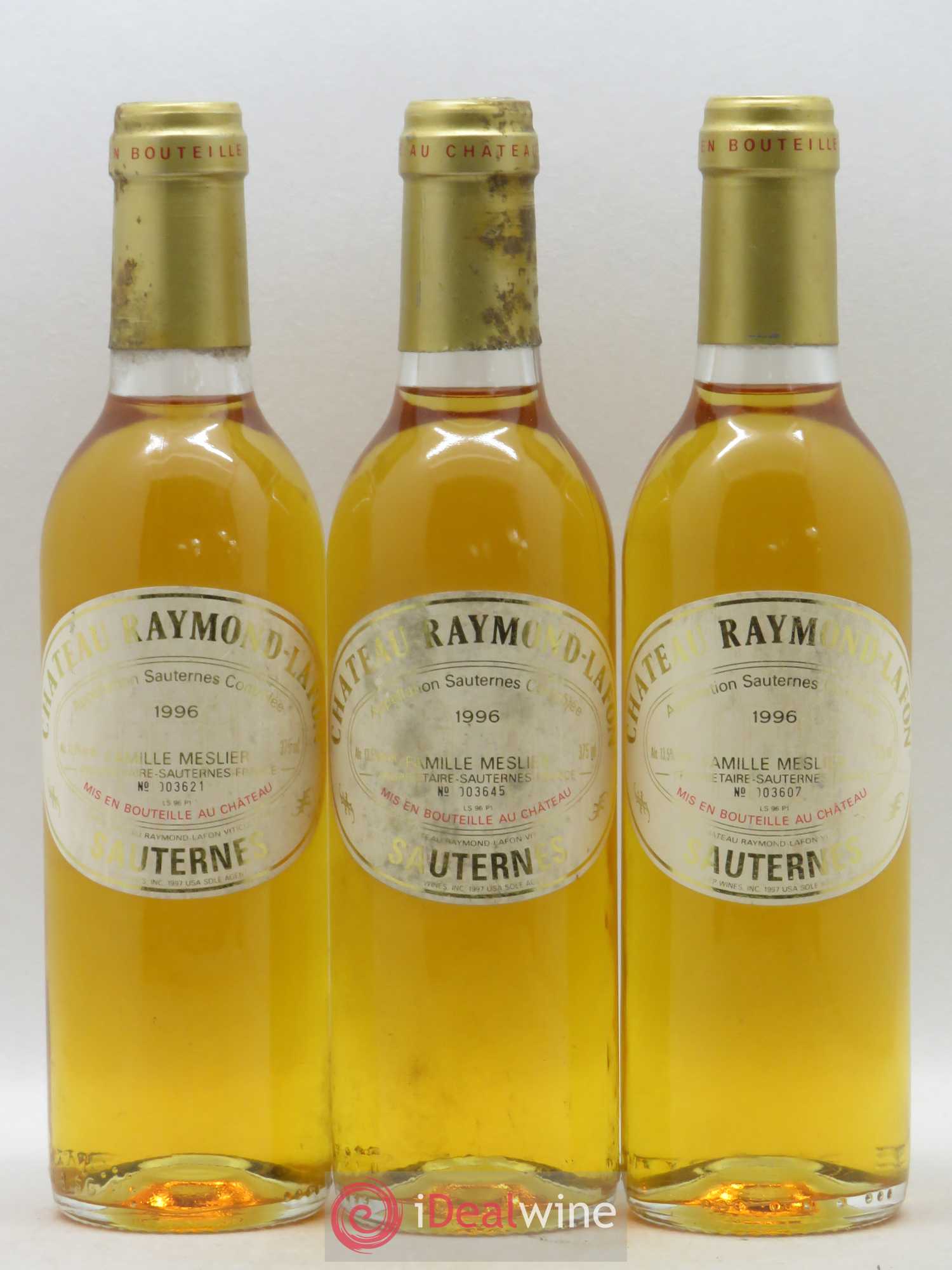 Château Raymond Lafon 1996 - Posten von 3 Demi-Flaschen - 0