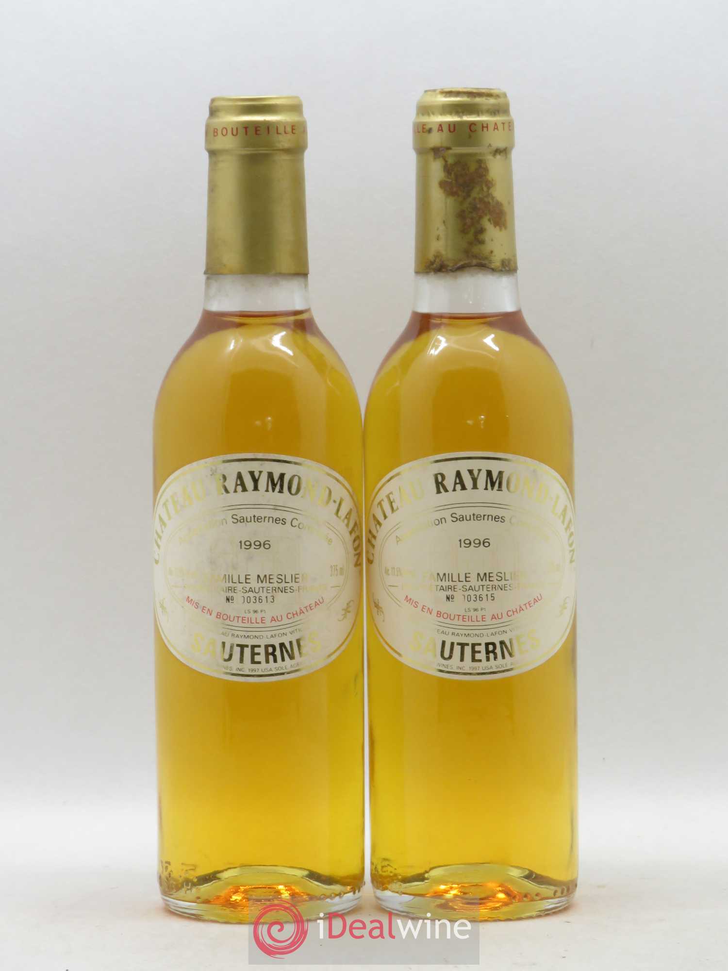 Château Raymond Lafon 1996 - Posten von 2 Demi-Flaschen - 0