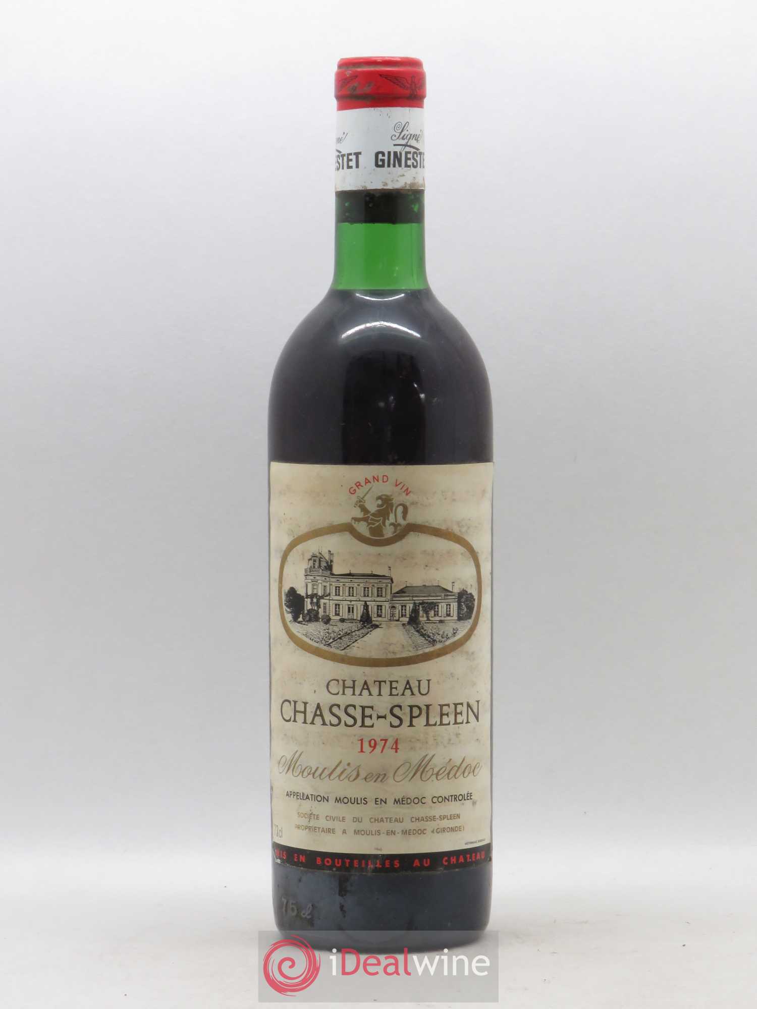 Château Chasse Spleen 1974 - Lot de 1 bouteille - 0