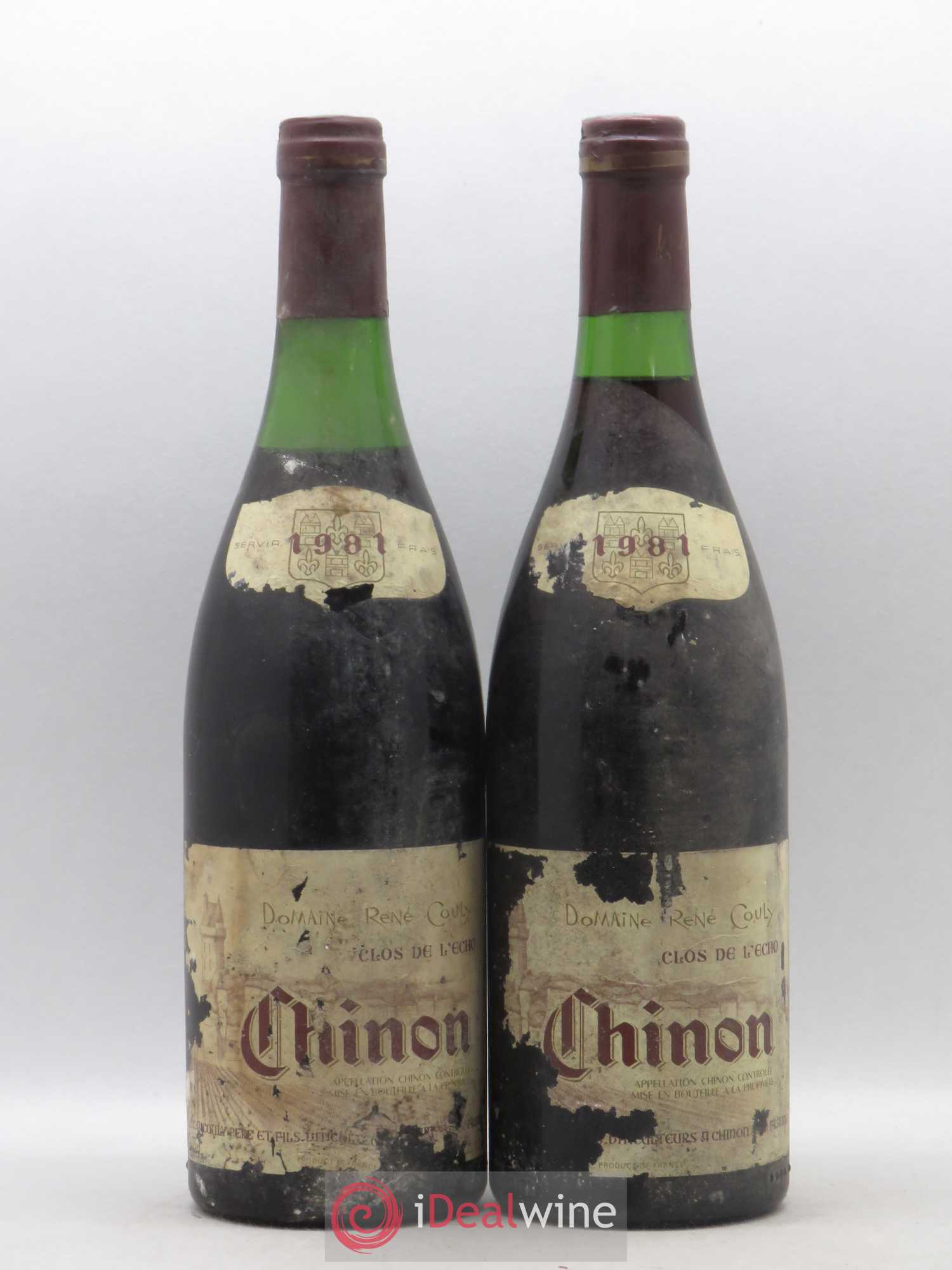 Chinon Clos de l'Echo Couly-Dutheil 1981 - Lot de 2 bouteilles - 0