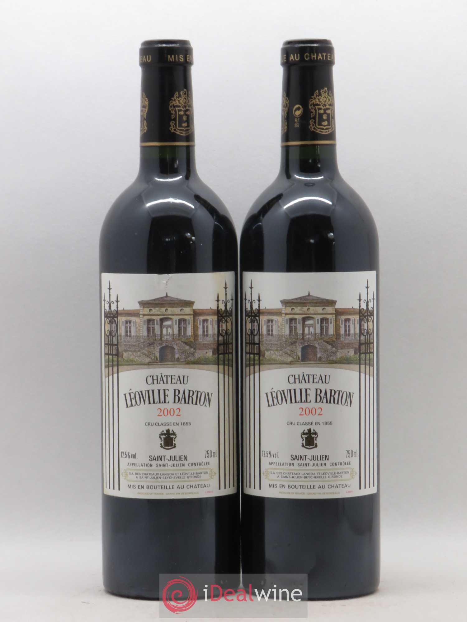 Château Léoville Barton 2ème Grand Cru Classé 2002 - Lot de 2 bouteilles - 0