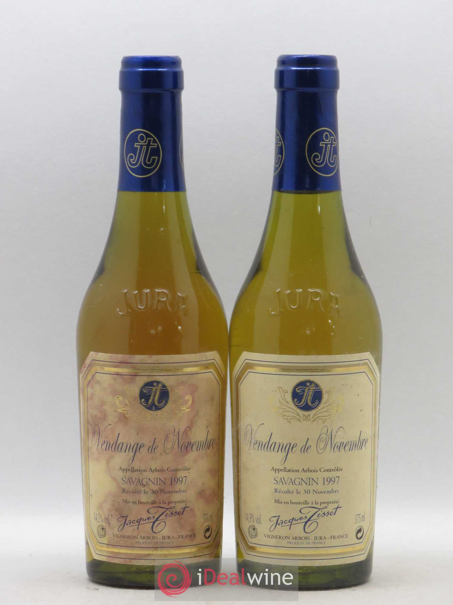 Arbois Savagnin Vendanges de Novembre Jacques Tissot 1997 - Posten von 2 Demi-Flaschen - 0