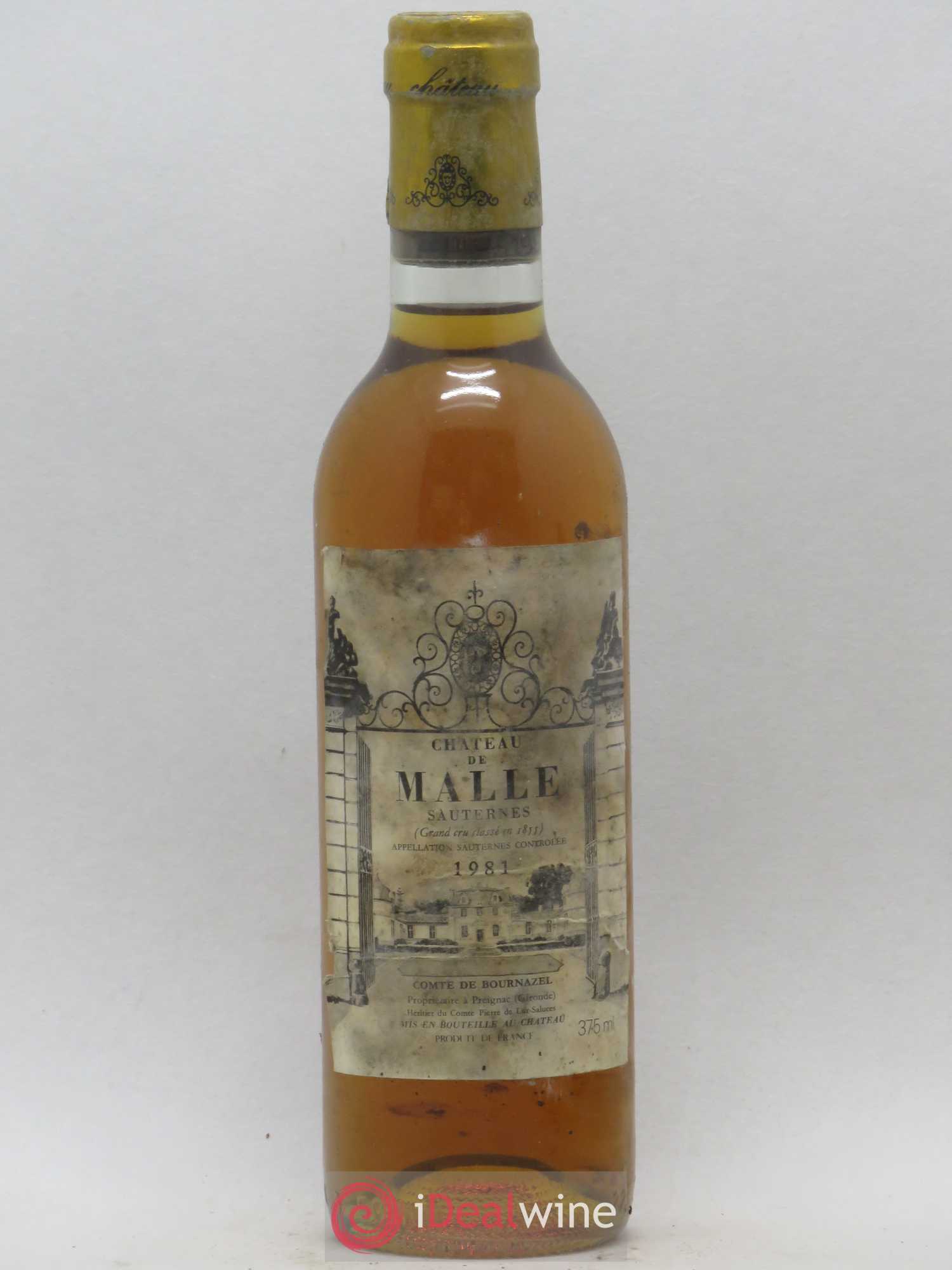 Château de Malle 2ème Grand Cru Classé 1981 - Lotto di 1 mezza bottiglia - 0