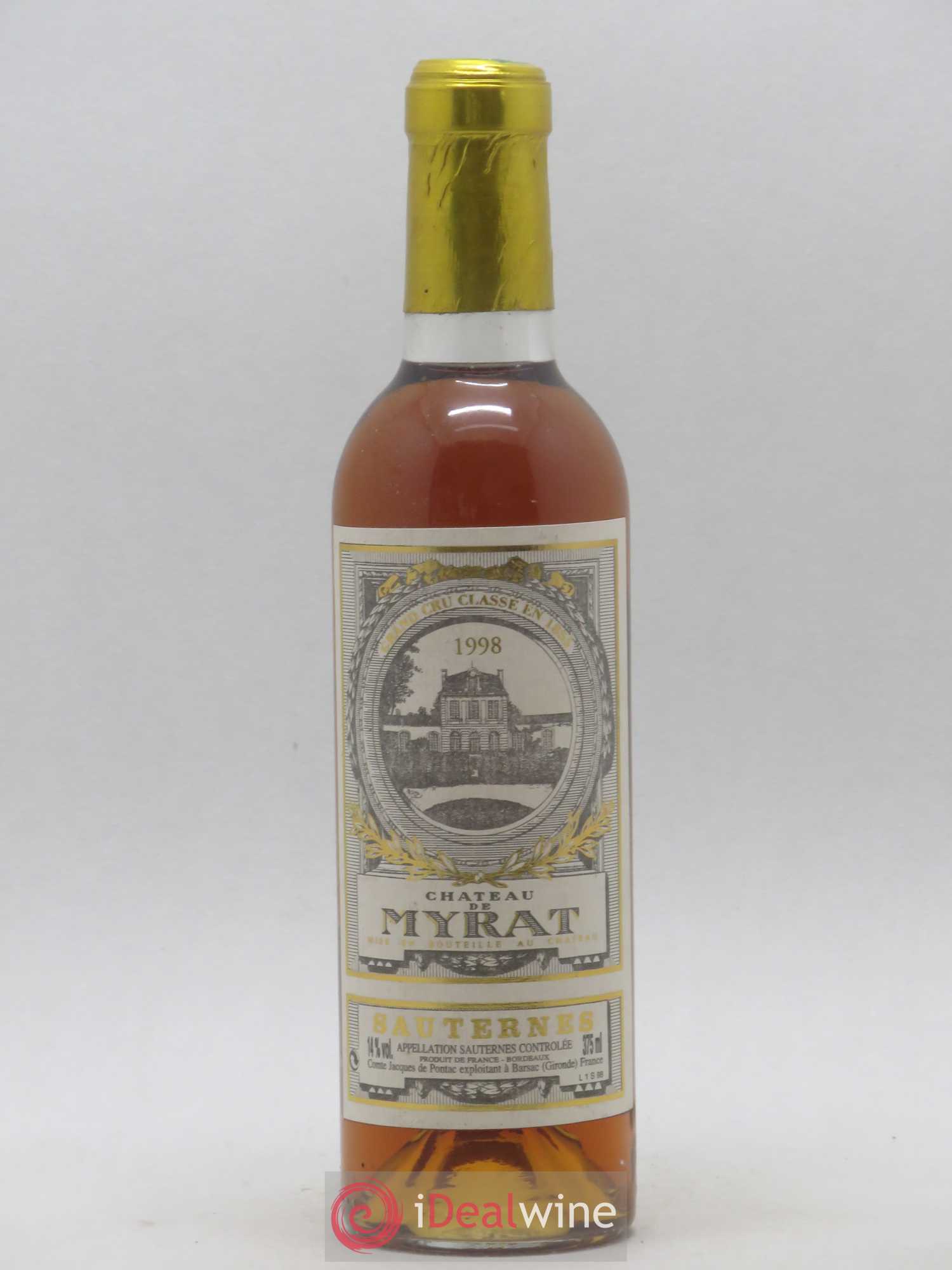 Château de Myrat 2ème Grand Cru Classé (senza prezzo di riserva) 1998 - Lotto di 1 mezza bottiglia - 0