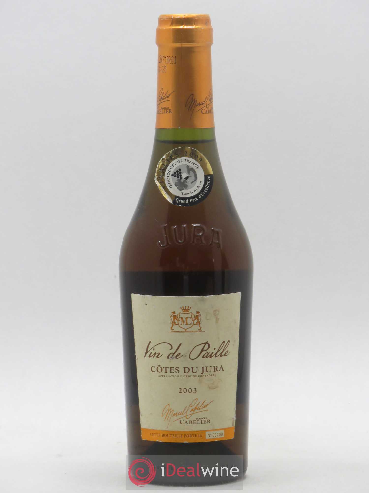Côtes du Jura Vin de Paille Cabellier (sans prix de réserve) 2003 - Lotto di 1 mezza bottiglia - 0